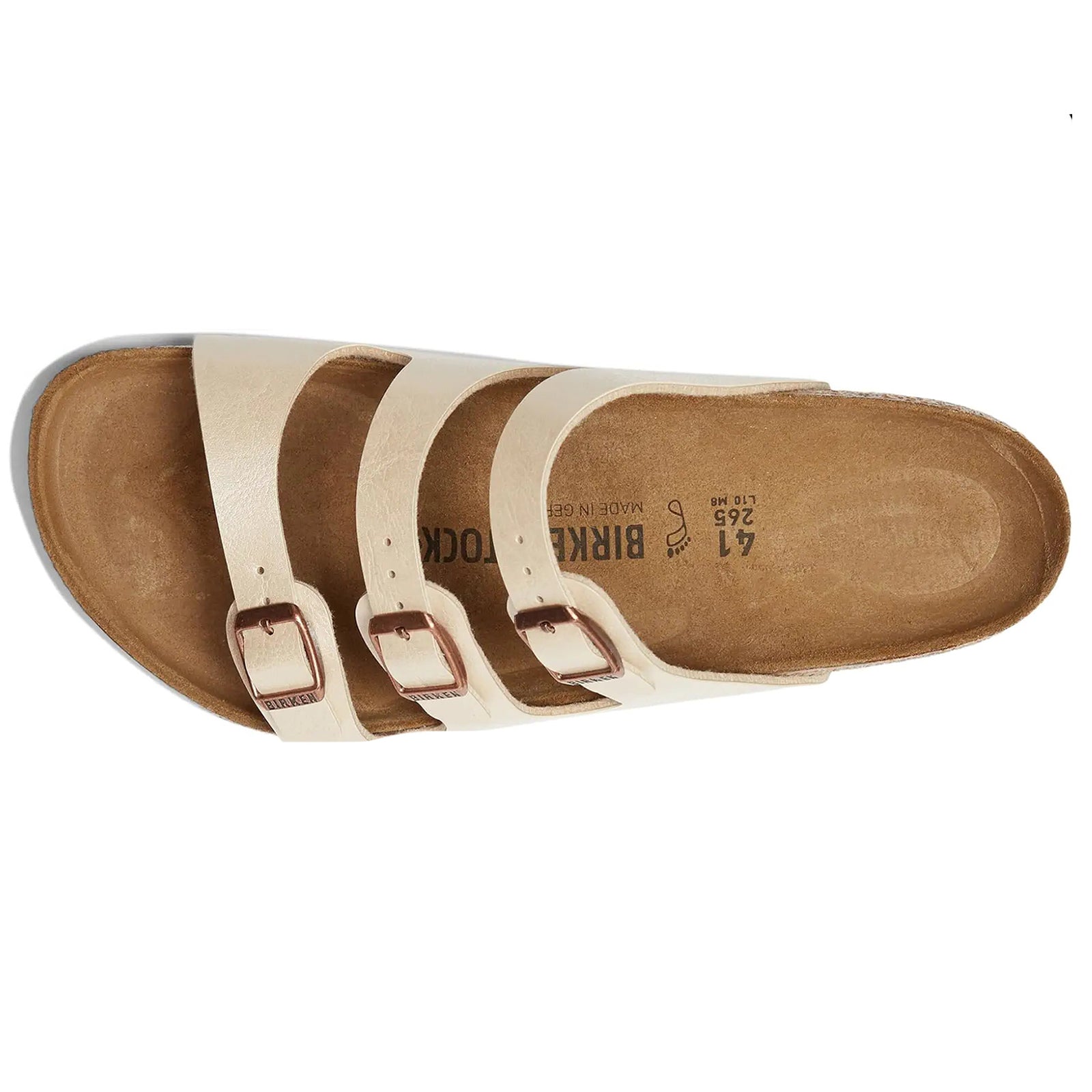 Birkenstock Florida BS Birko-Flor Unisex Sandals#color_graceful pearl white