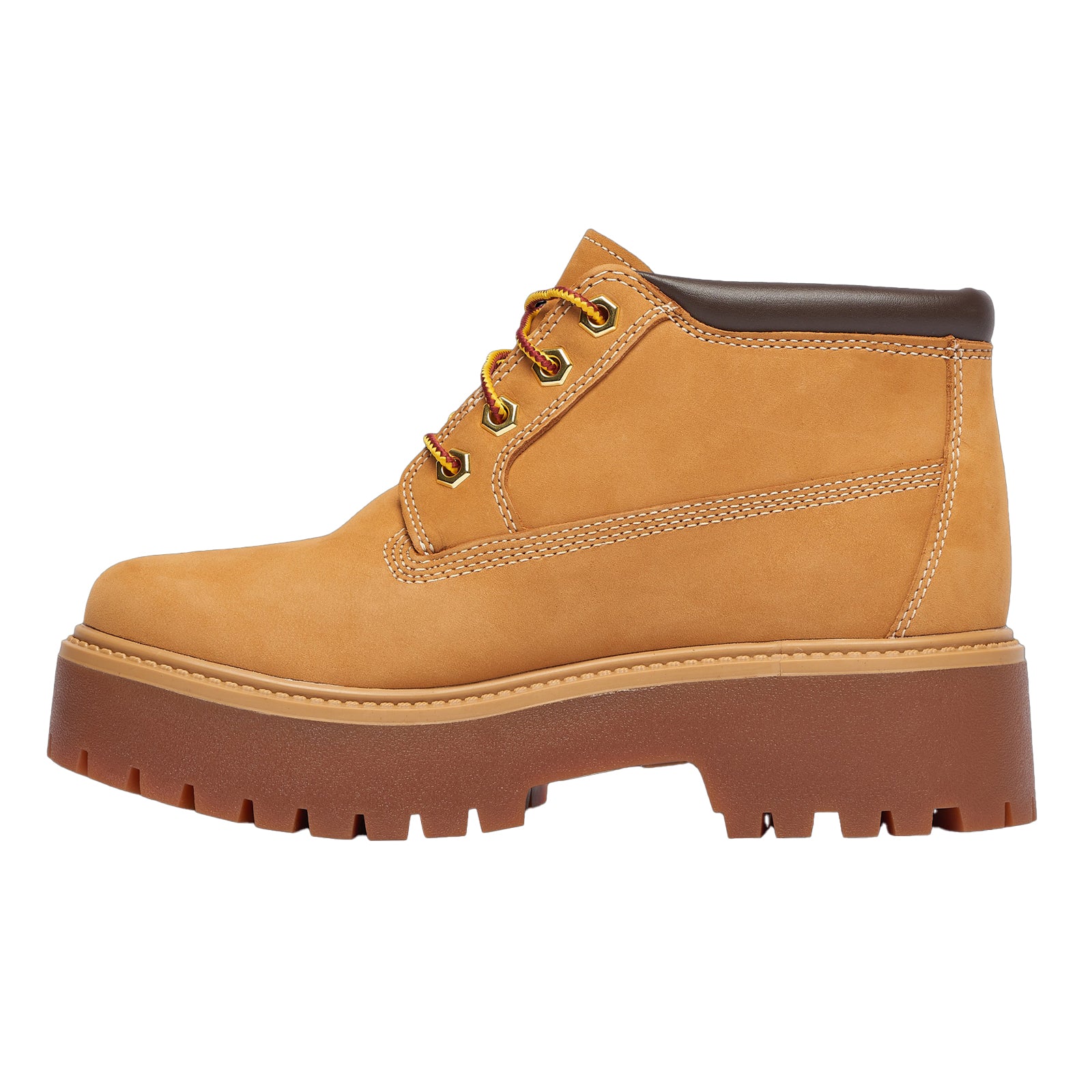 Timberland Stone Street Mid Lace Leather Womens Boots#color_wheat