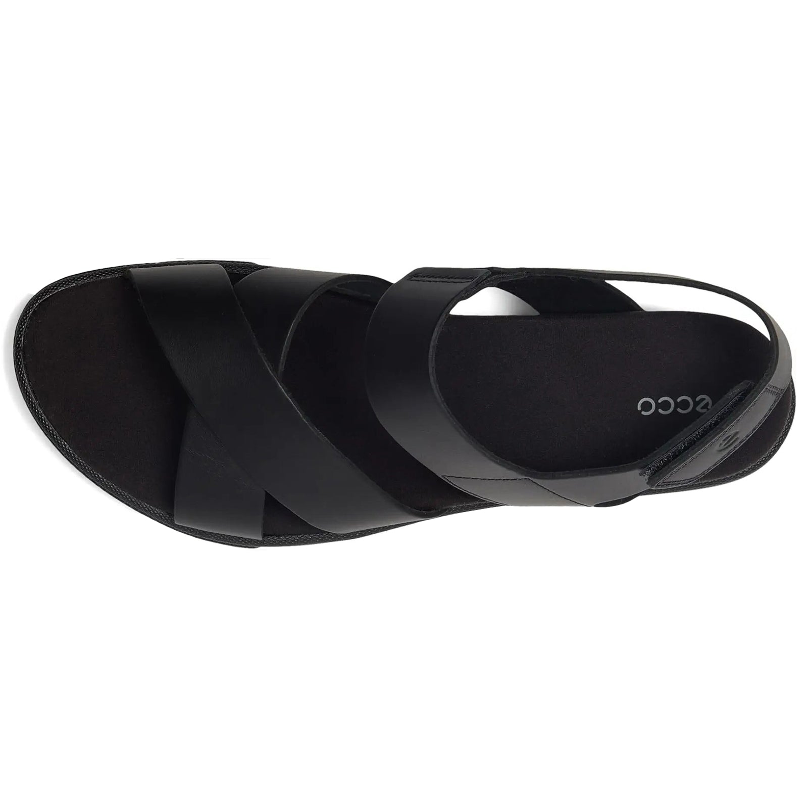 Ecco Samara Full Grain Leather Womens Sandals#color_black