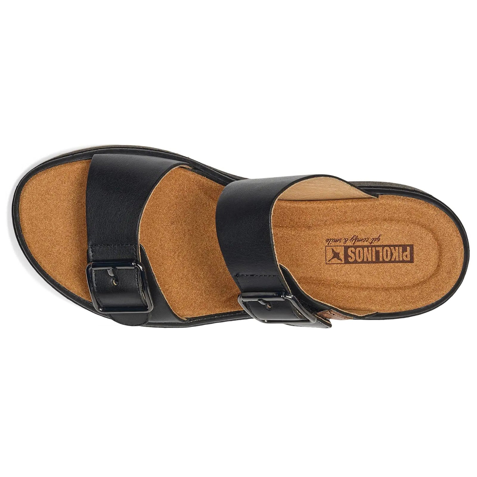 Pikolinos Alzira W9D-1505 Leather Womens Sandals#color_black