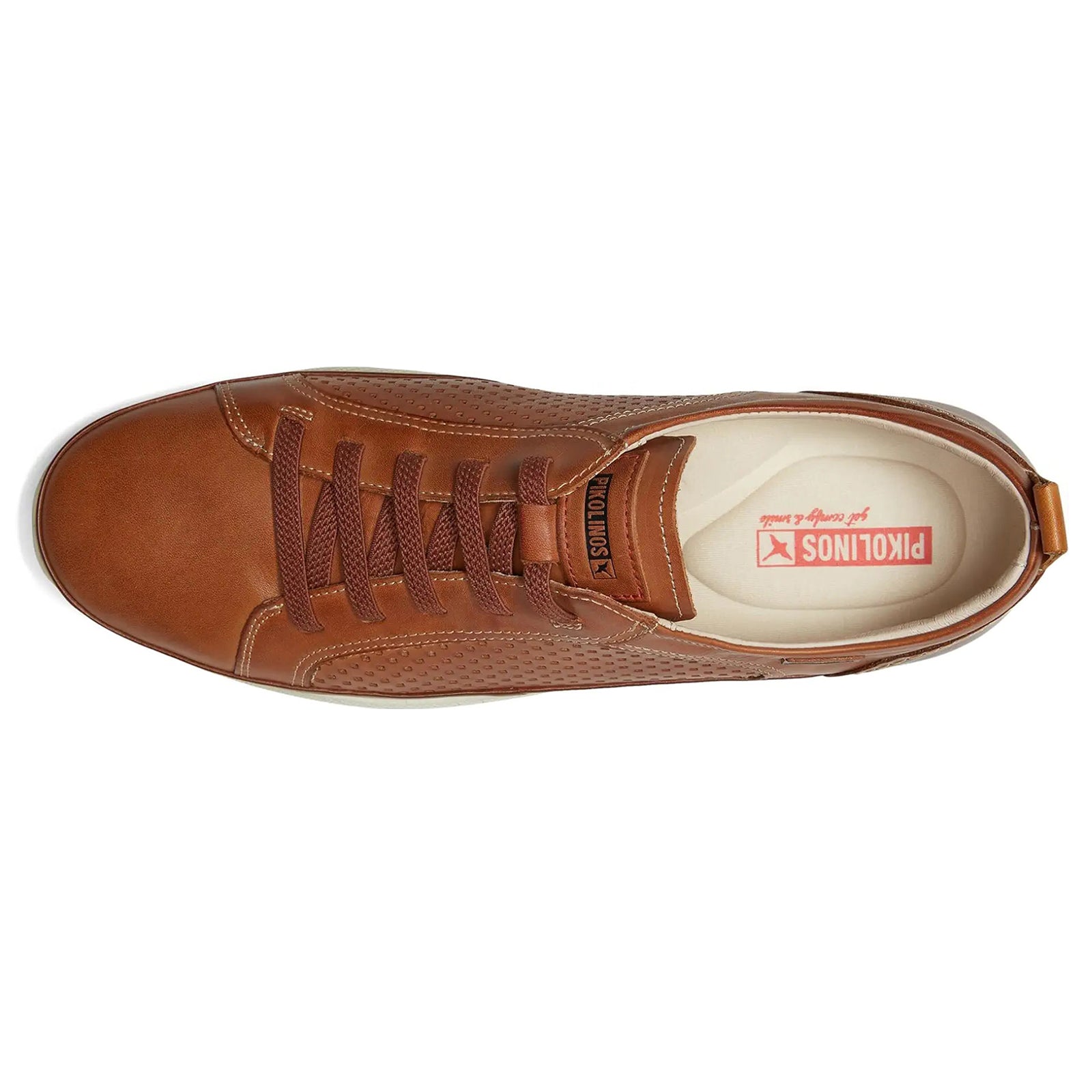 Pikolinos Fuencarral M4A-6376C1 Leather Mens Trainers#color_brandy