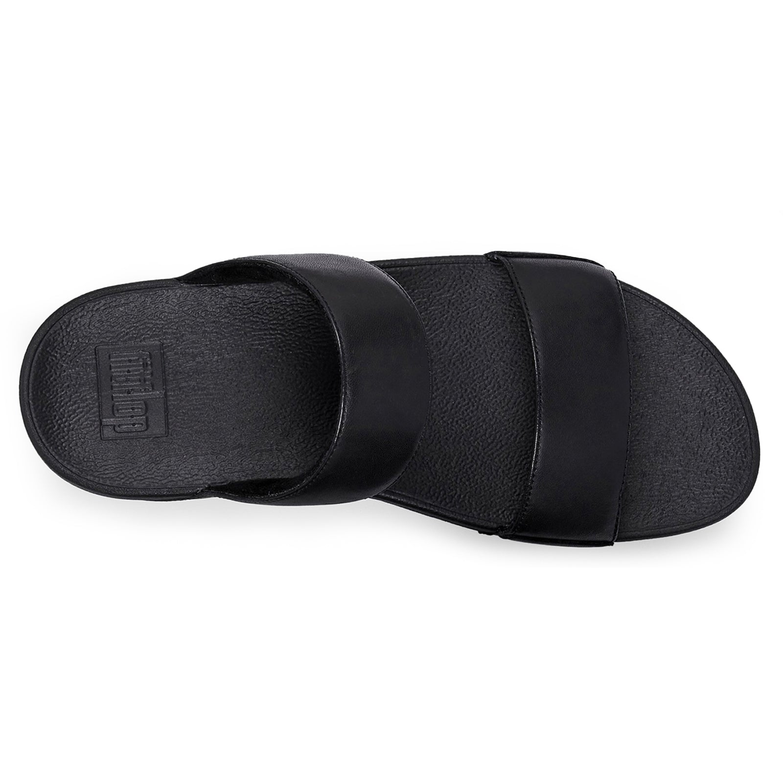 FitFlop Lulu Slides Leather Womens Sandals#color_all black