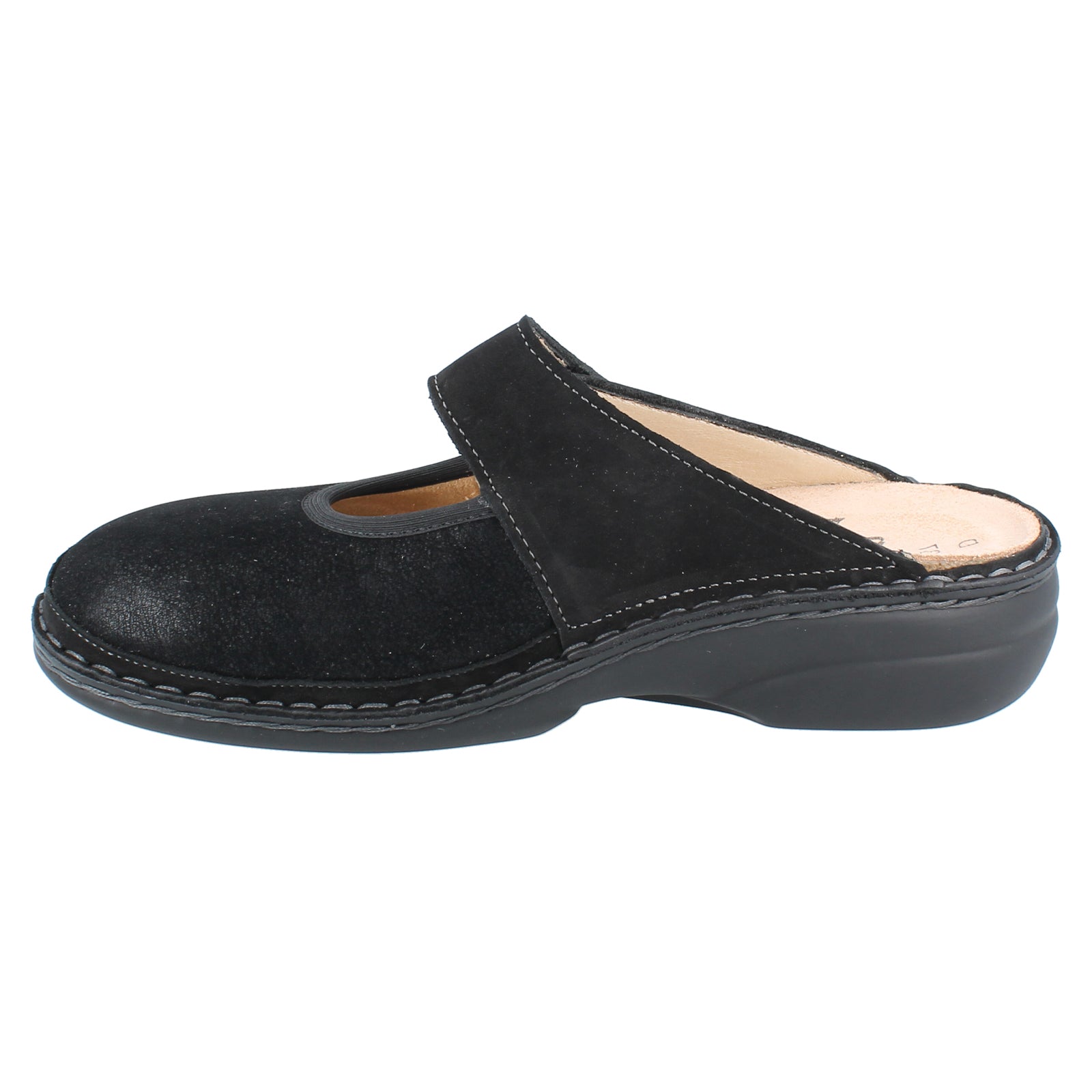 Finn Comfort Asinara Leather Synthetic Womens Sandals#color_black