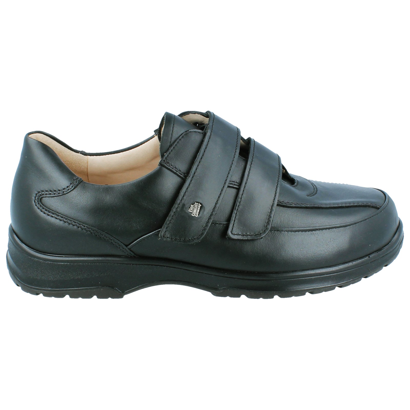 Finn Comfort Hannover Leather Mens Shoes#color_black
