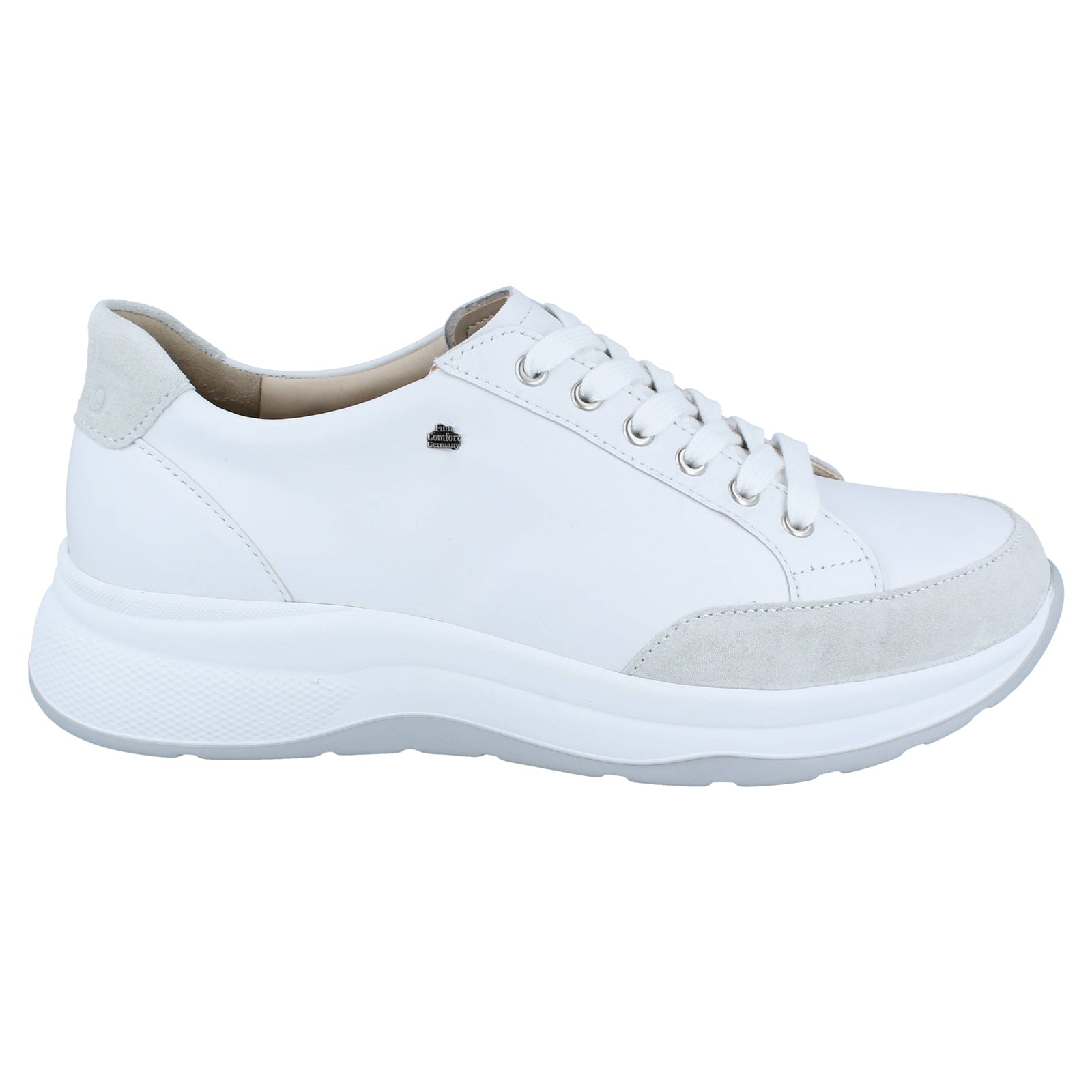 Finn Comfort Nottingham Leather Mens Shoes#color_white