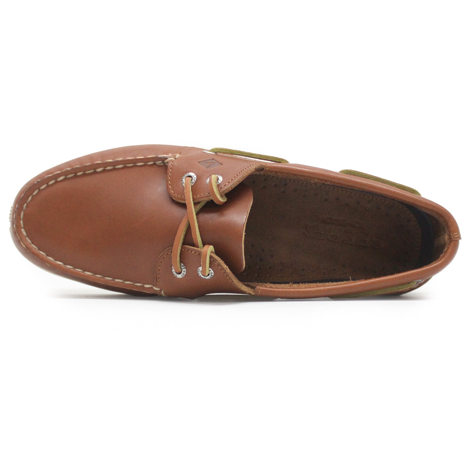 Sperry Authentic Original 2-Eye 13935284 Full Grain Leather Mens Shoes - Light Brown Brun Clair Pastel - W - 46#color_light brown brun clair pastel