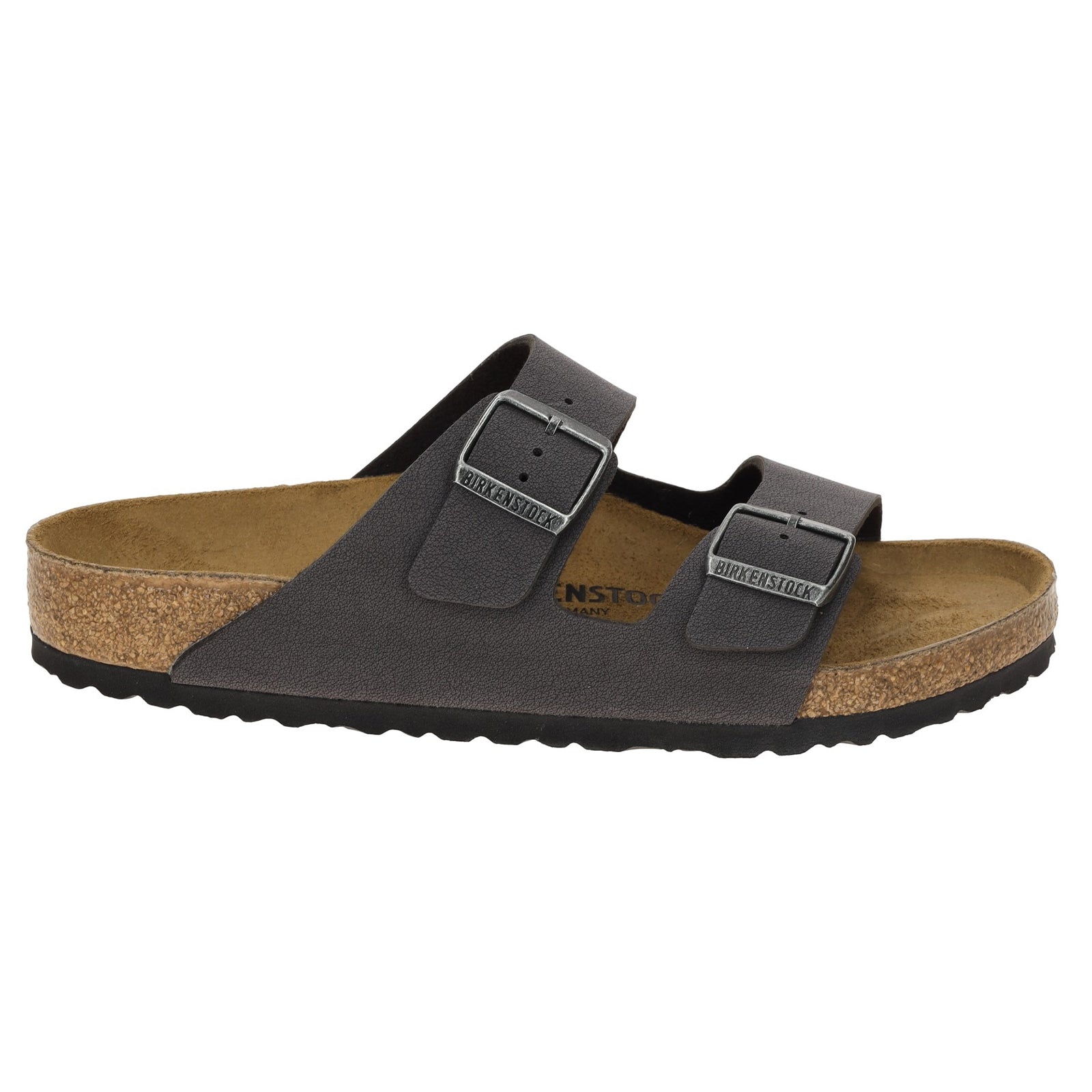 Birkenstock Arizona BS Birko-Flor Birkibuc Unisex Sandals#color_velvet gray