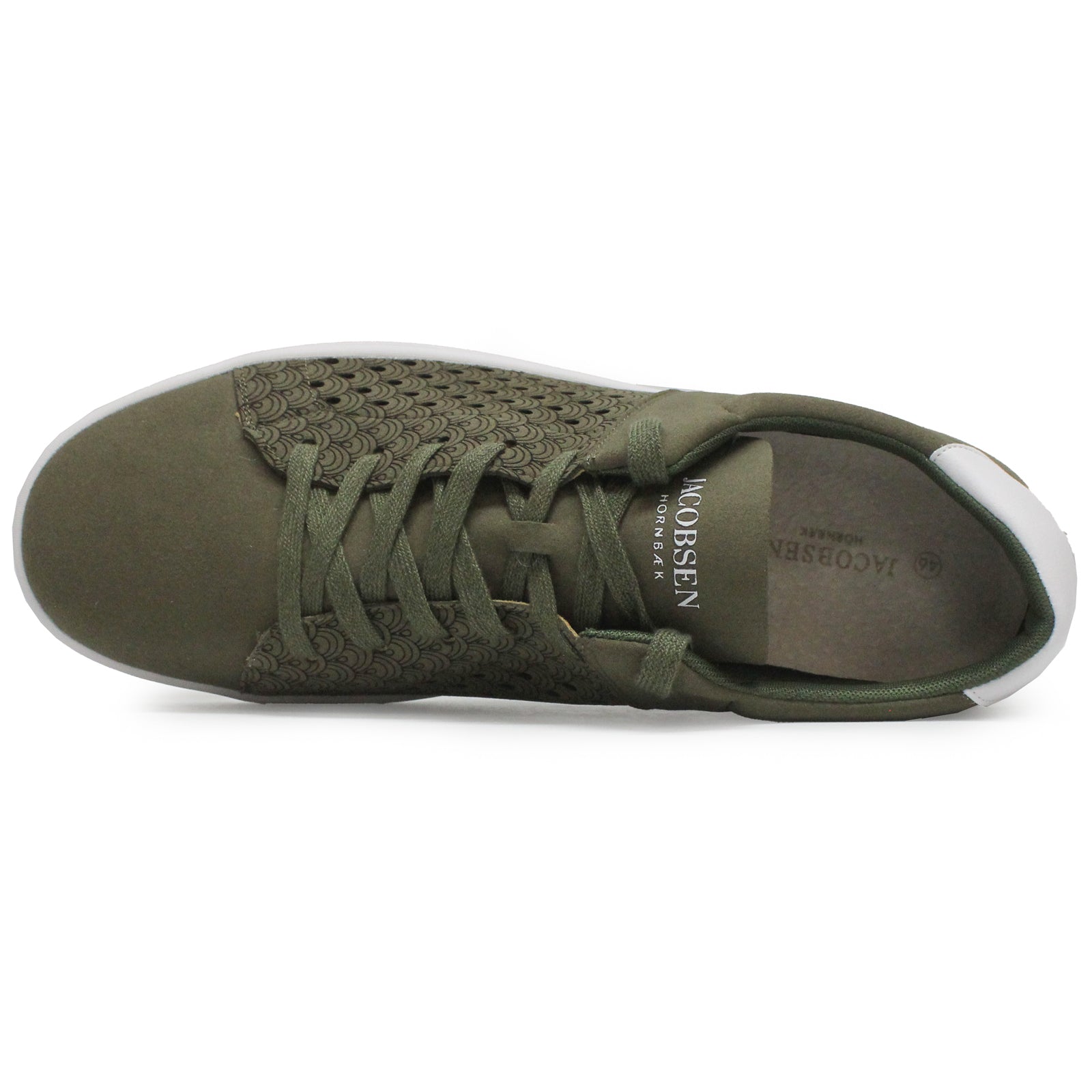 Ilse Jacobsen Tansy 4073 Nylon Polyurethane Mens Trainers#color_deep olive white