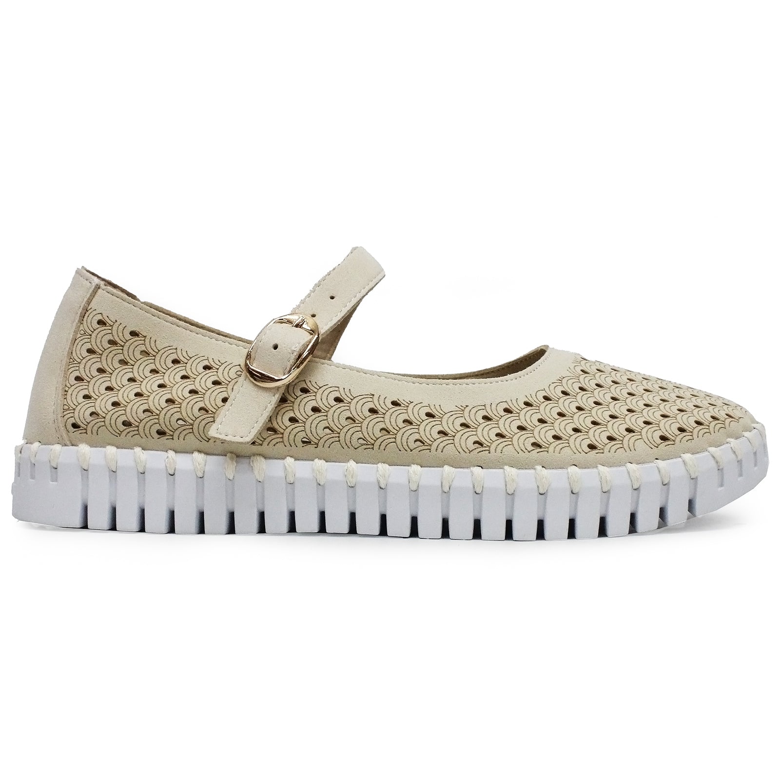 Ilse Jacobsen Tulip 3476 TULIP3476-144100 Nylon Polyurethane Womens Shoes - Kit White - 37#color_kit white