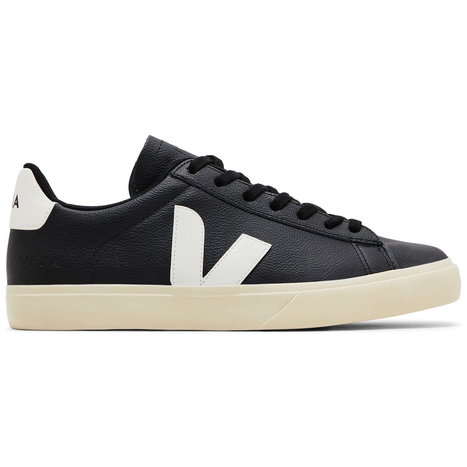 Veja Campo Chromefree Leather Mens Trainers#color_black white