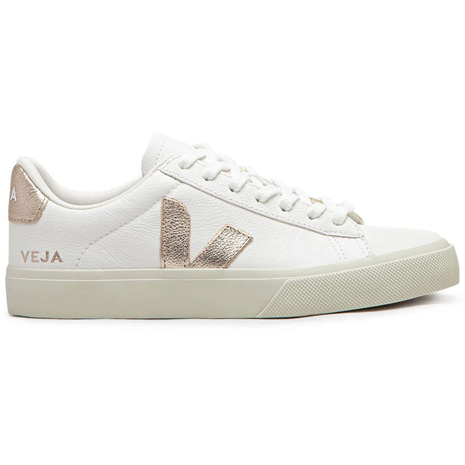 Veja Campo Chromefree Leather Mens Trainers#color_white platine