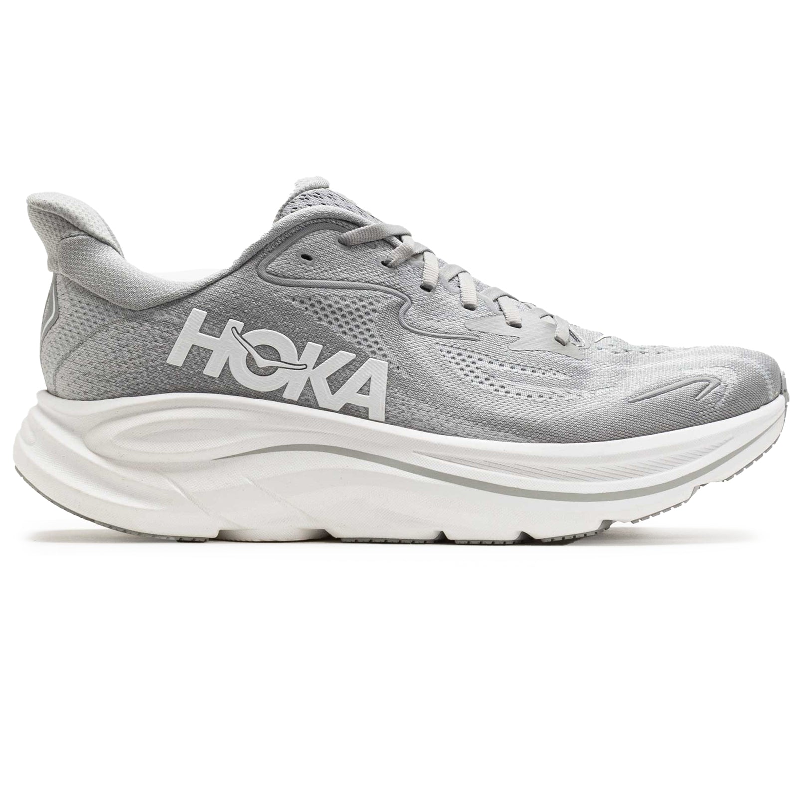 Hoka Clifton 10 Textile Mens Trainers#color_stellar grey stardust