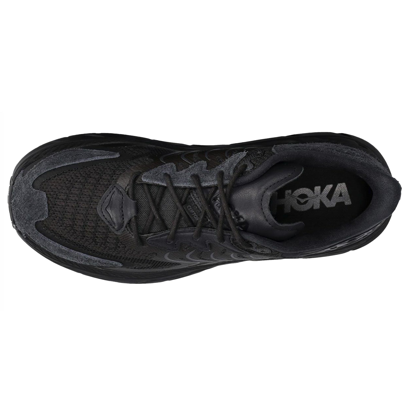 Hoka Clifton 10 Textile Womens Trainers#color_black black