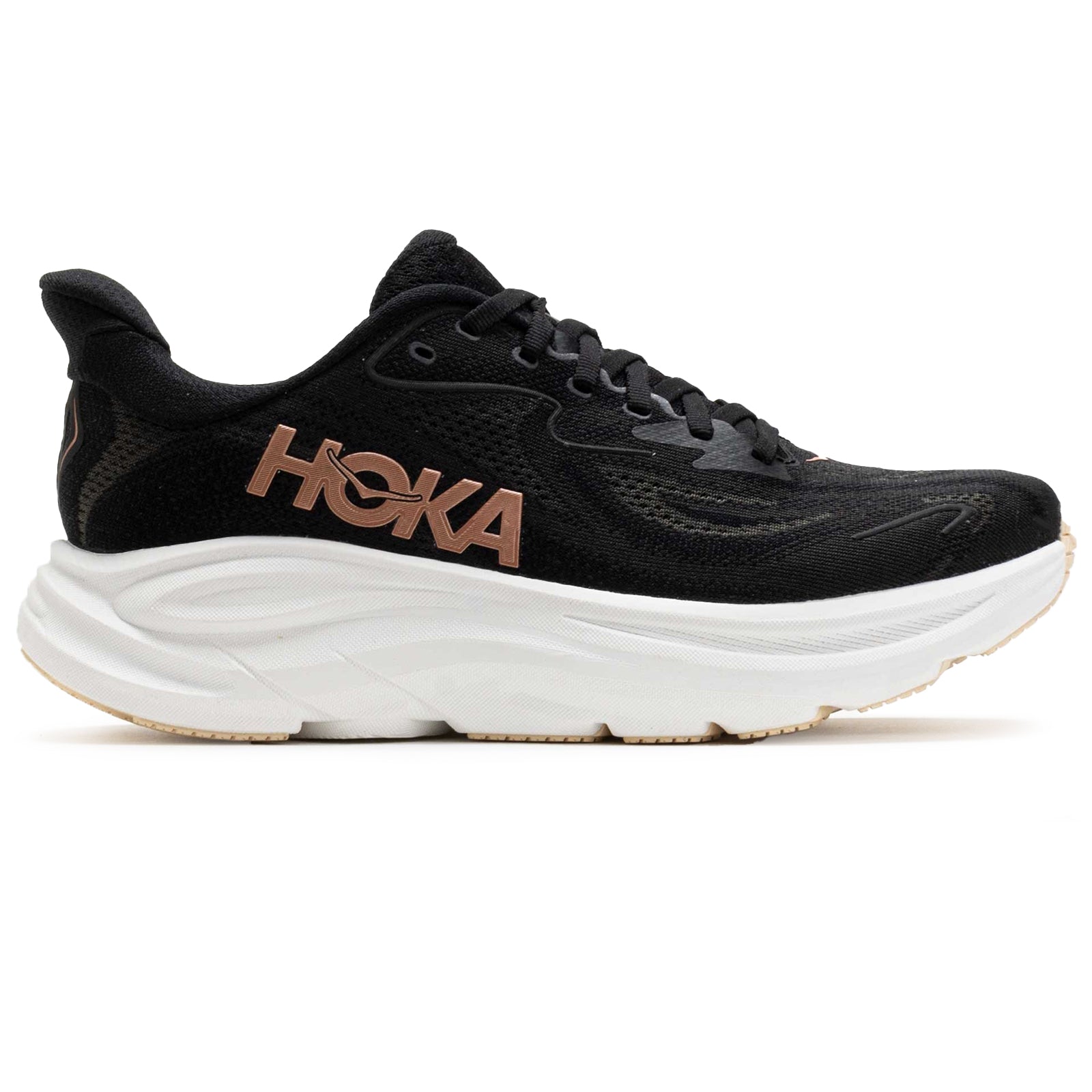 Hoka Clifton 10 Textile Womens Trainers#color_black rose gold