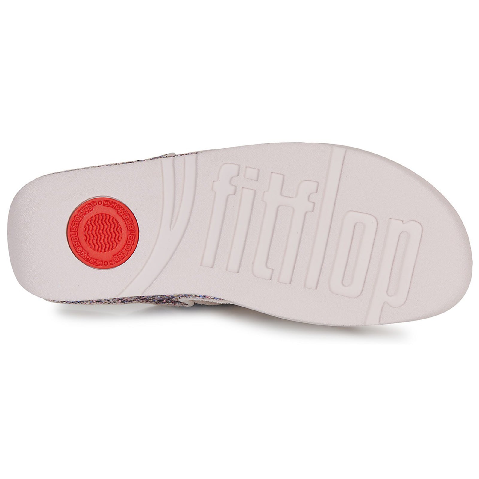 FitFlop Lulu Multi Tonal Glitter Slides Polyurethane Womens Sandals#color_nude rose mix