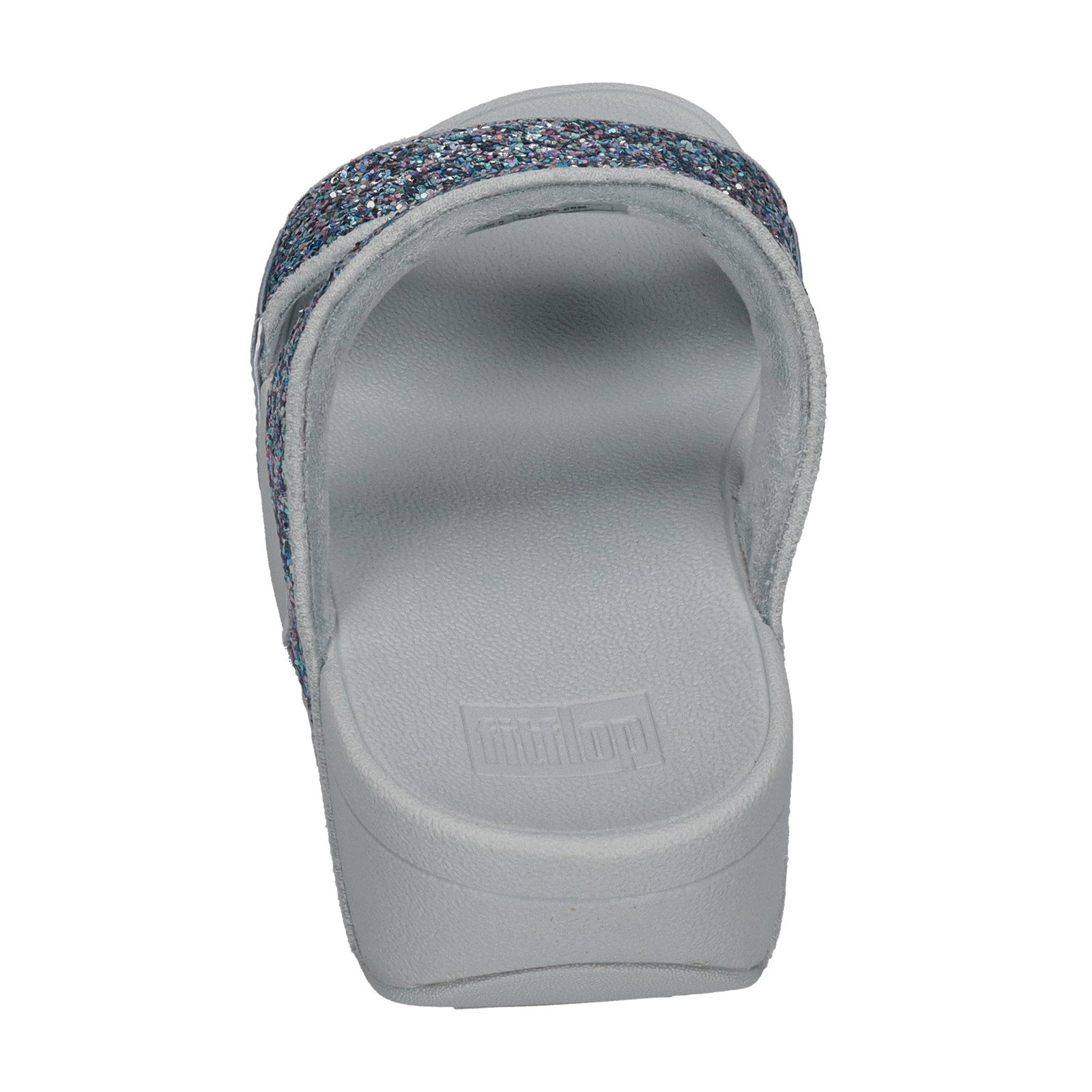 FitFlop Lulu Multi Tonal Glitter Slides Polyurethane Womens Sandals#color_quiet blue