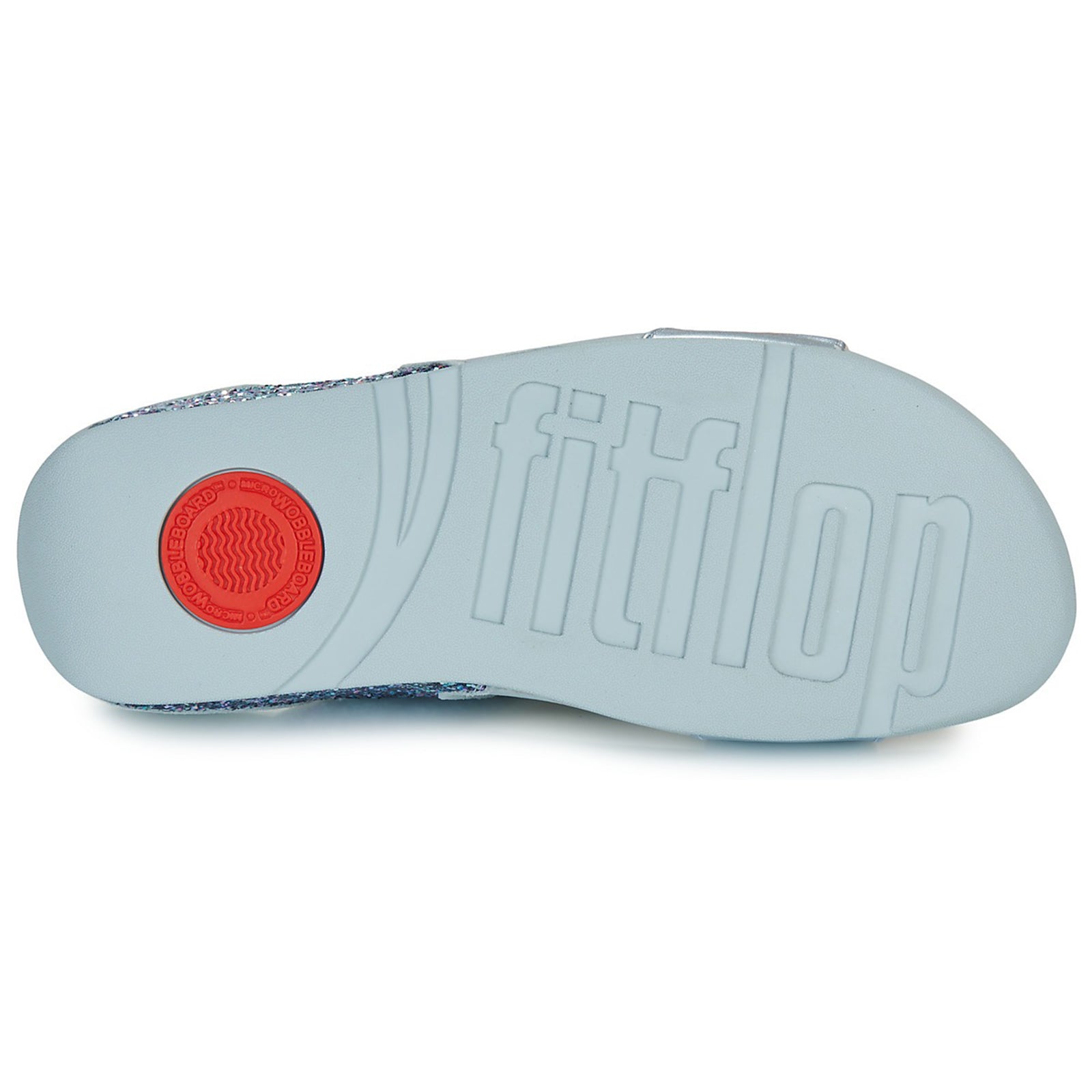 FitFlop Lulu Multi Tonal Glitter Slides Polyurethane Womens Sandals#color_quiet blue