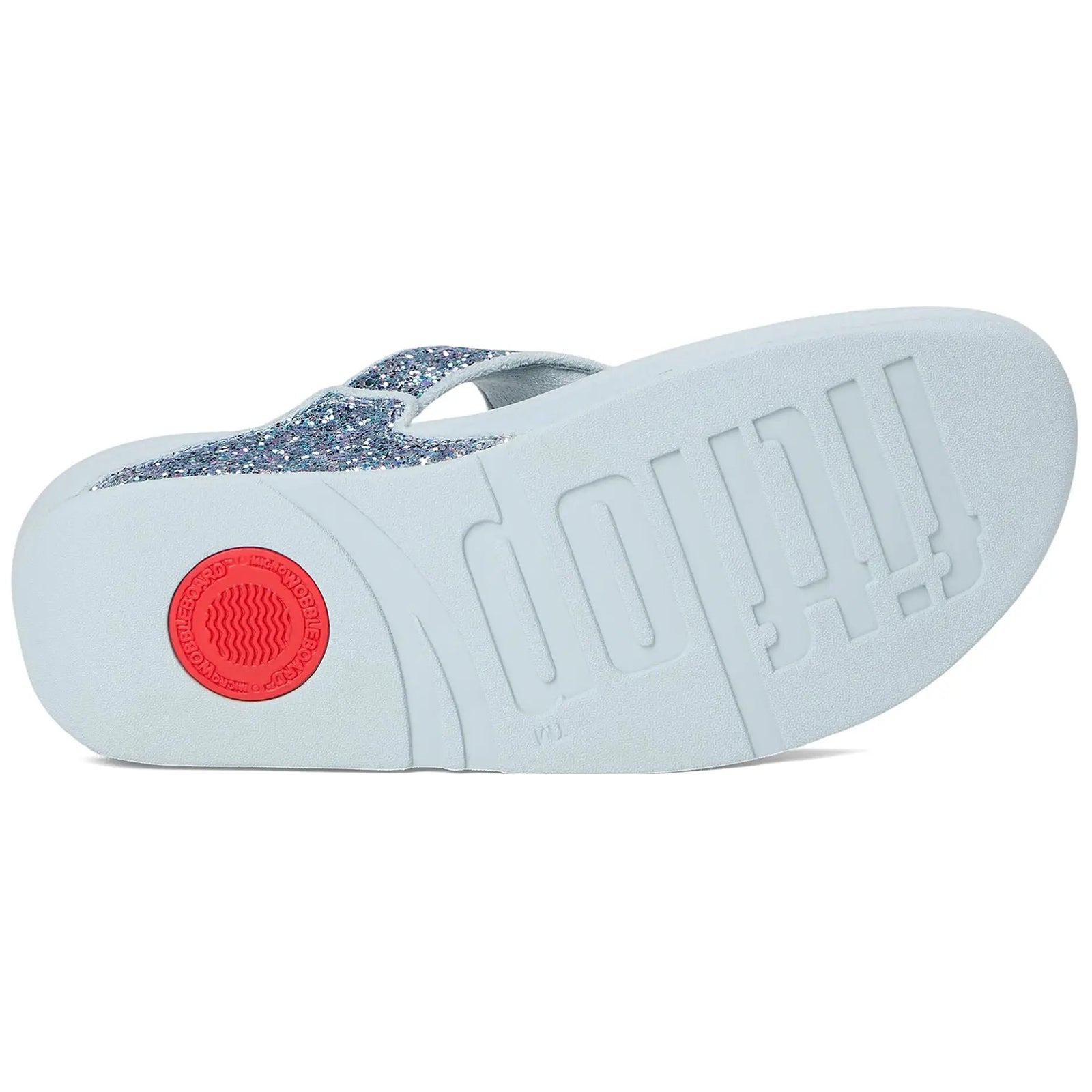 FitFlop Lulu Multi Tonal Glitter Toe Post Polyurethane Womens Sandals#color_quiet blue