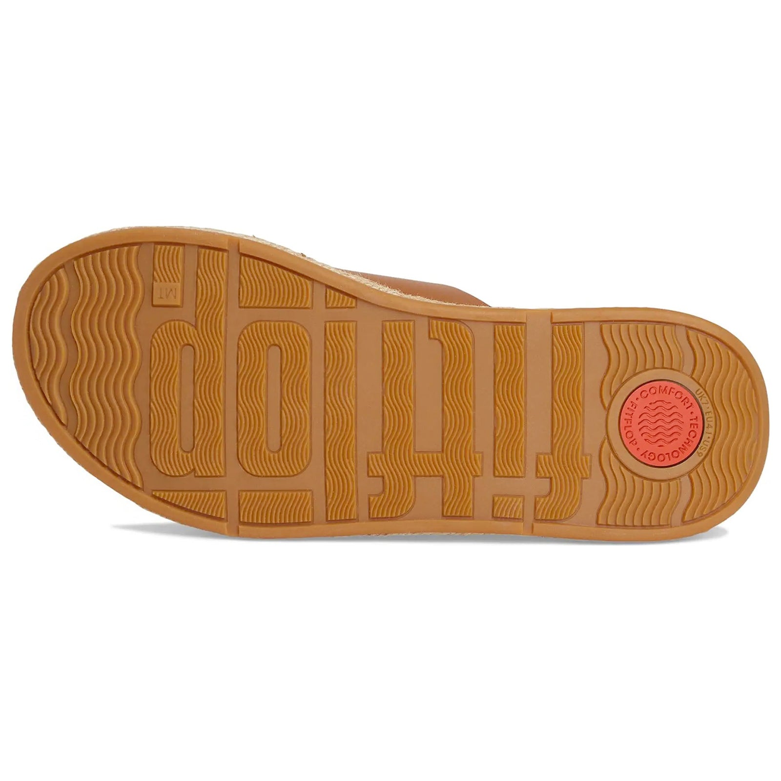 FitFlop F Mode Espadrille Flatform Cross Leather Womens Sandals#color_deep tan