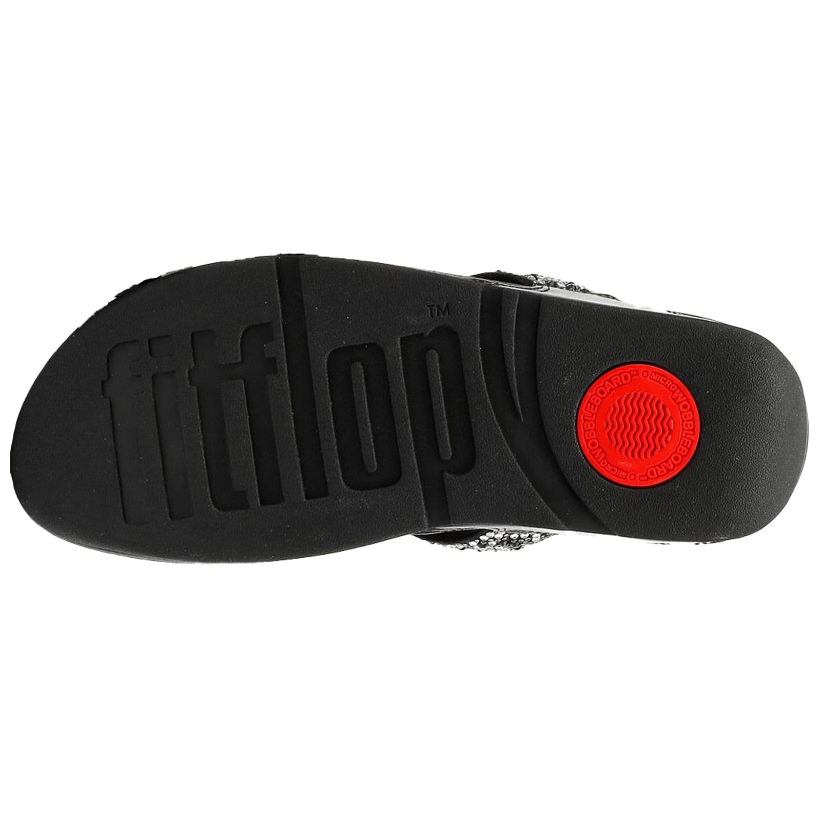 FitFlop Lulu Crystal Mix Toe Post Polyurethane Womens Sandals#color_all black