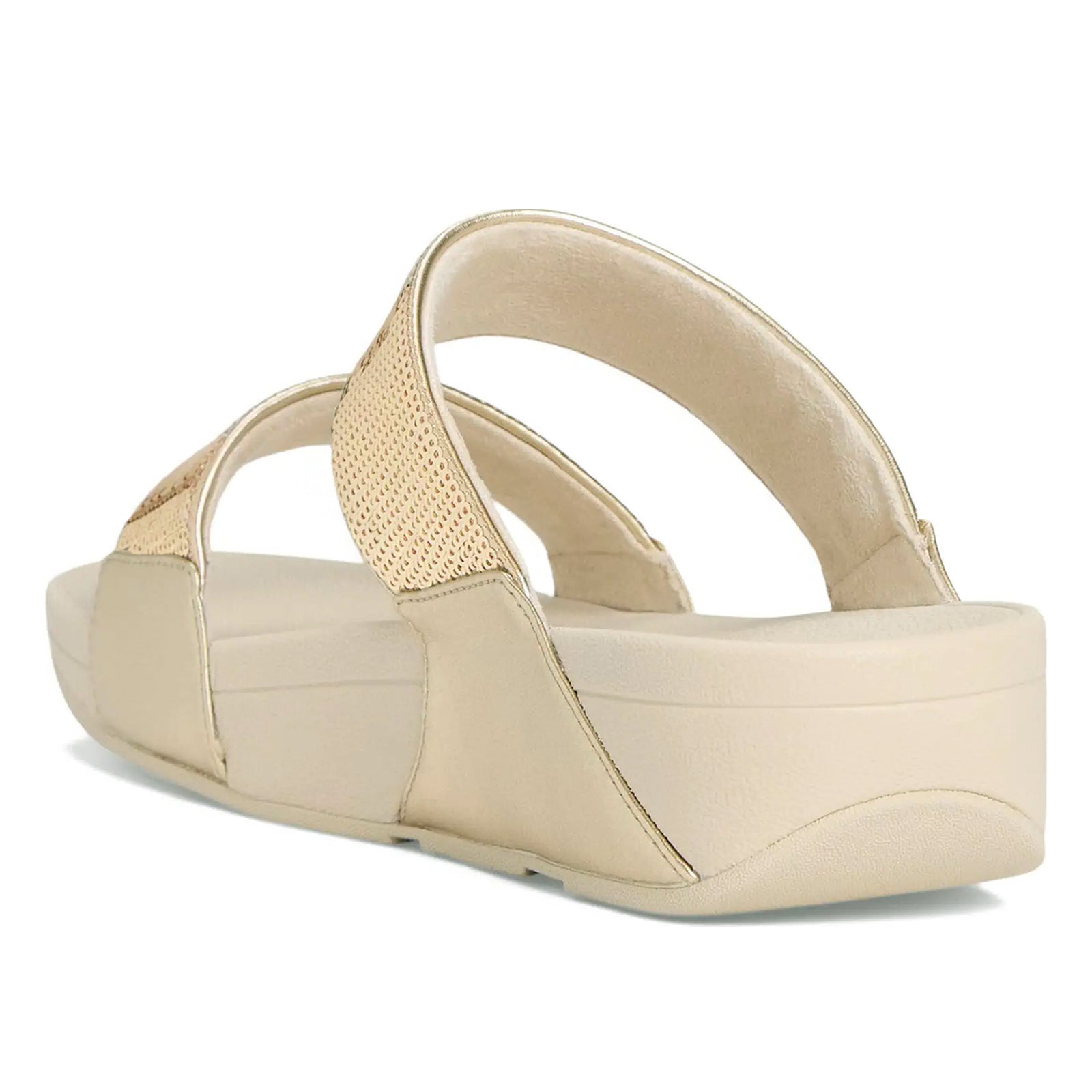 FitFlop Lulu Sequin Slides Polyurethane Womens Sandals#color_plantino