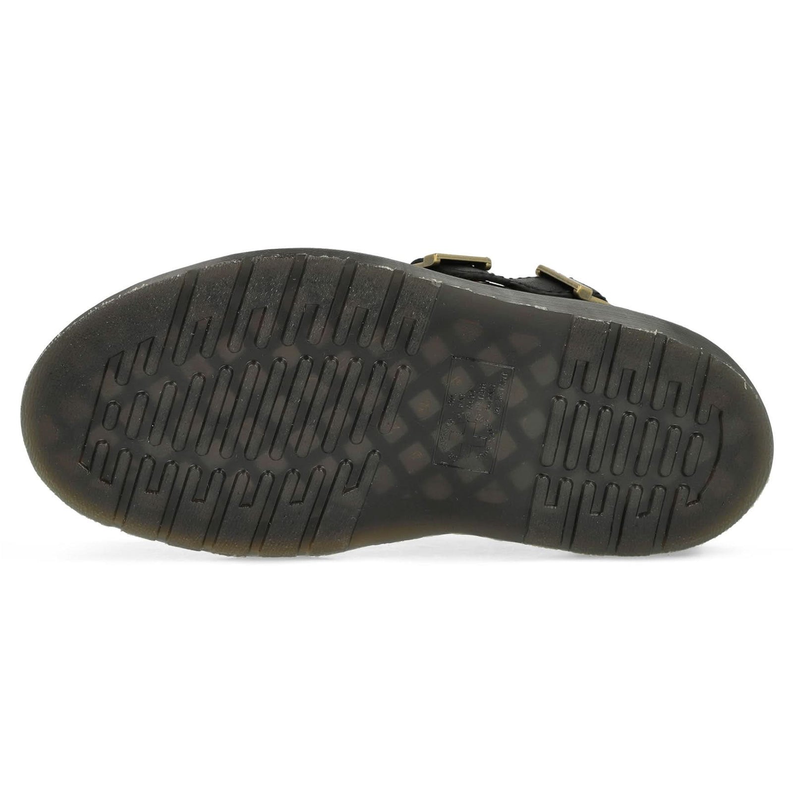 Dr. Martens Wrenlie Grizzly Leather Unisex Sandals#color_black