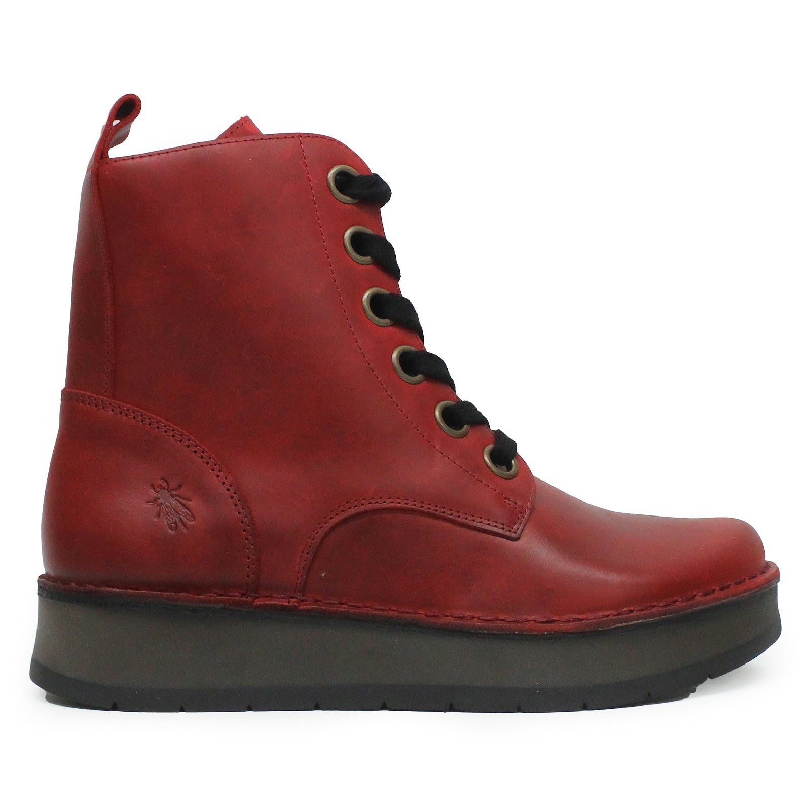 Fly London REIG201FLY Rug Leather Womens Boots#color_red