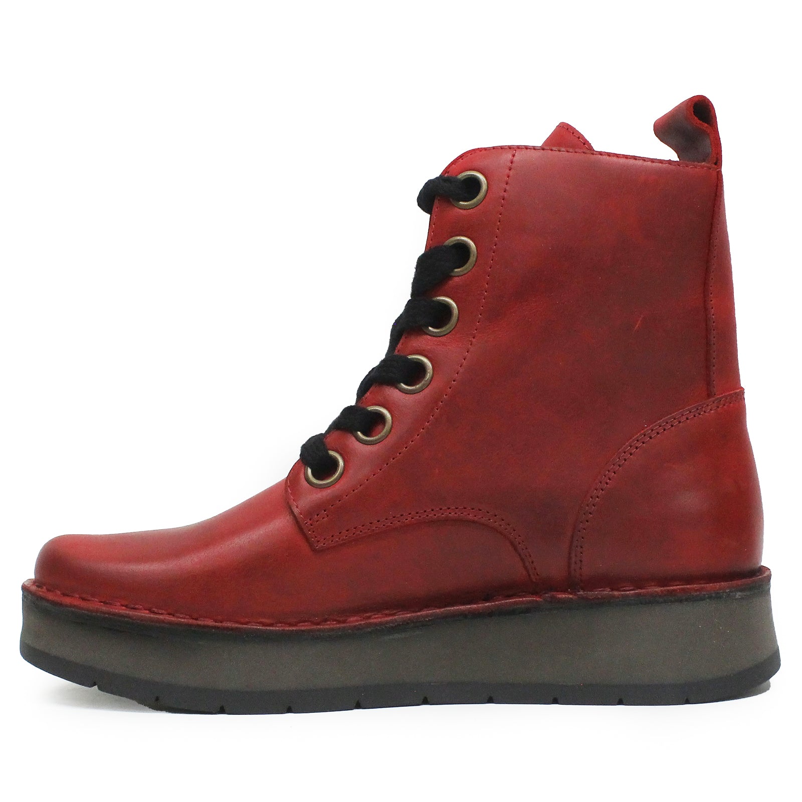 Fly London REIG201FLY Rug Leather Womens Boots#color_red