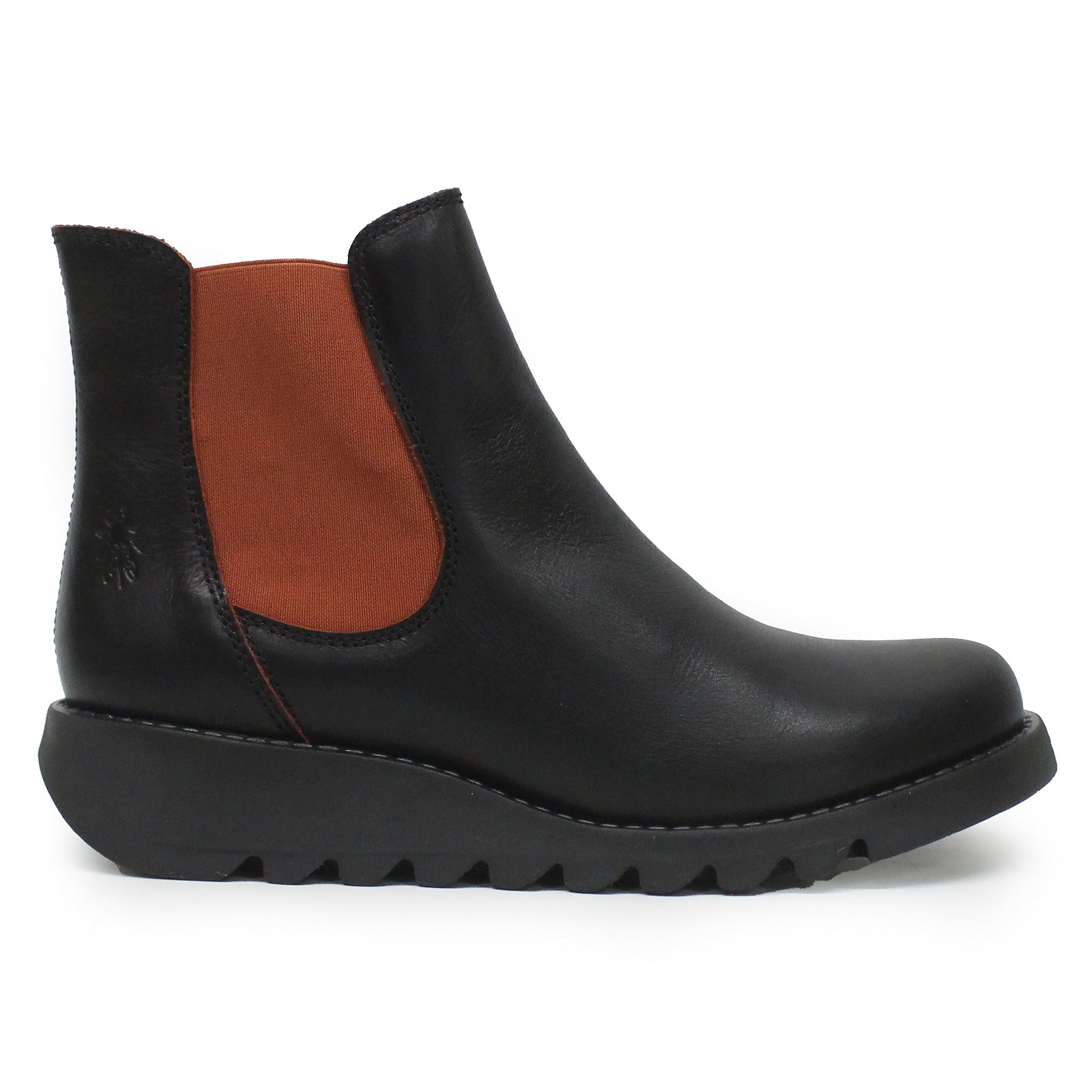 Fly London SALV195FLY Java Leather Womens Boots#color_black red