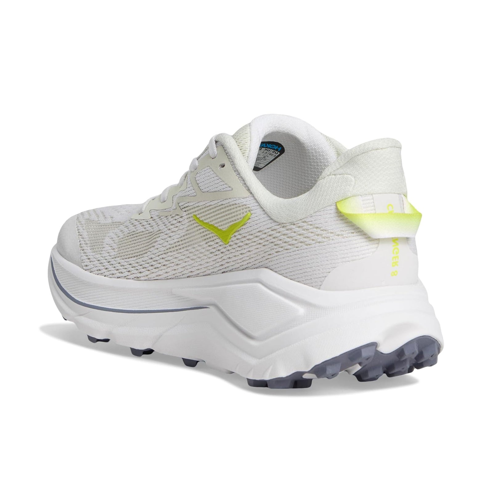 Hoka Challenger 8 Textile Synthetic Womens Trainers#color_white neon citrus