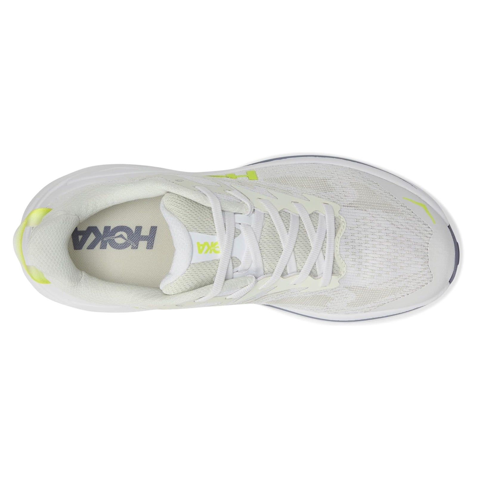Hoka Challenger 8 Textile Synthetic Womens Trainers#color_white neon citrus