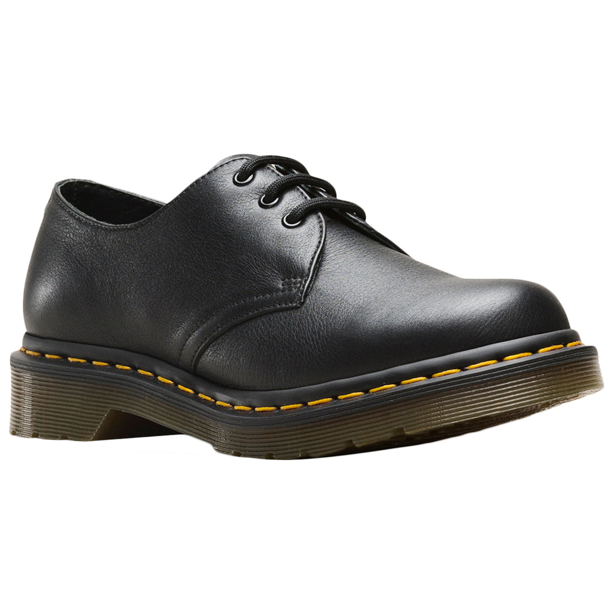 Dr. Martens 1461 Virginia Leather Womens Shoes#color_black