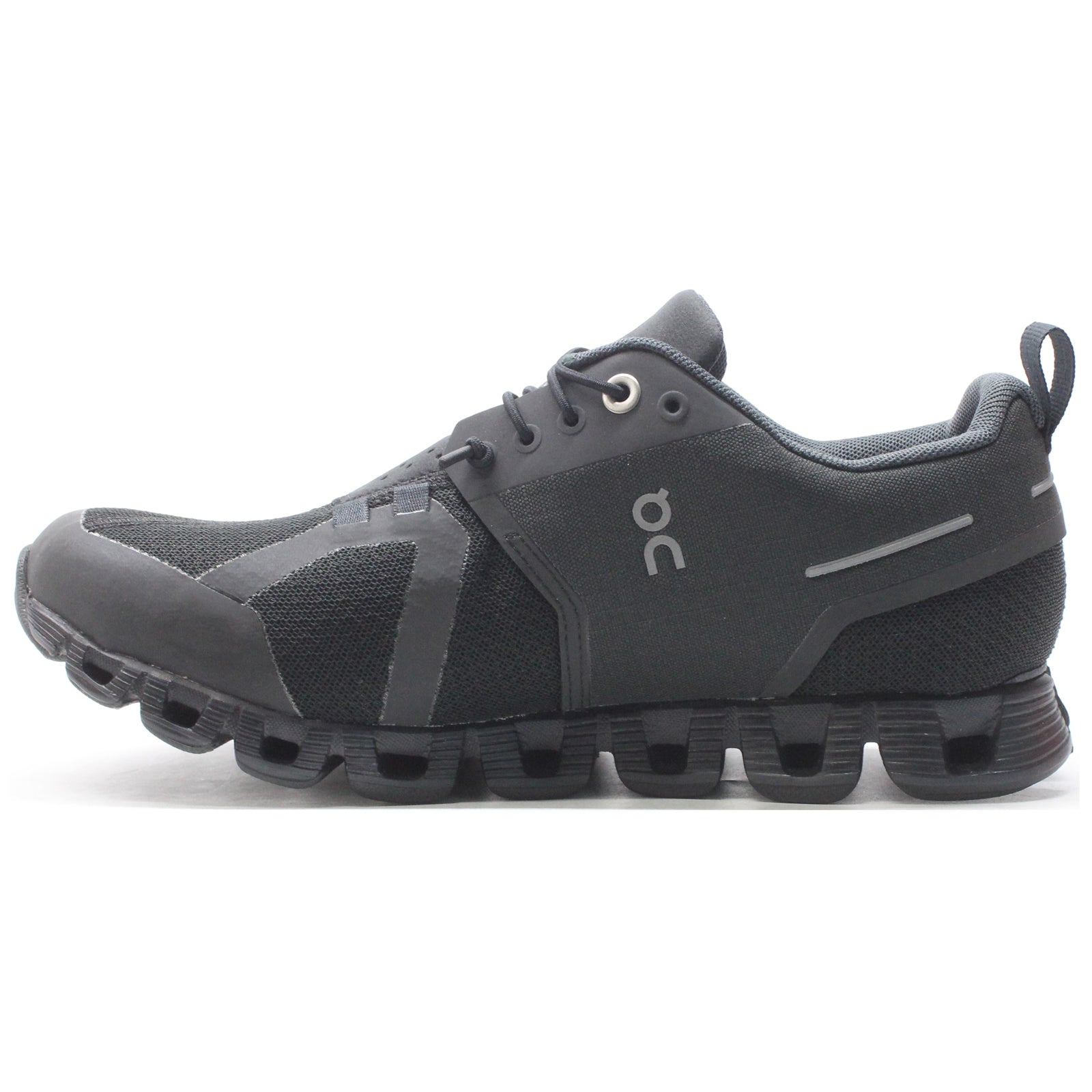 On Running Cloud Waterproof Textile Synthetic Womens Trainers#color_black lunar