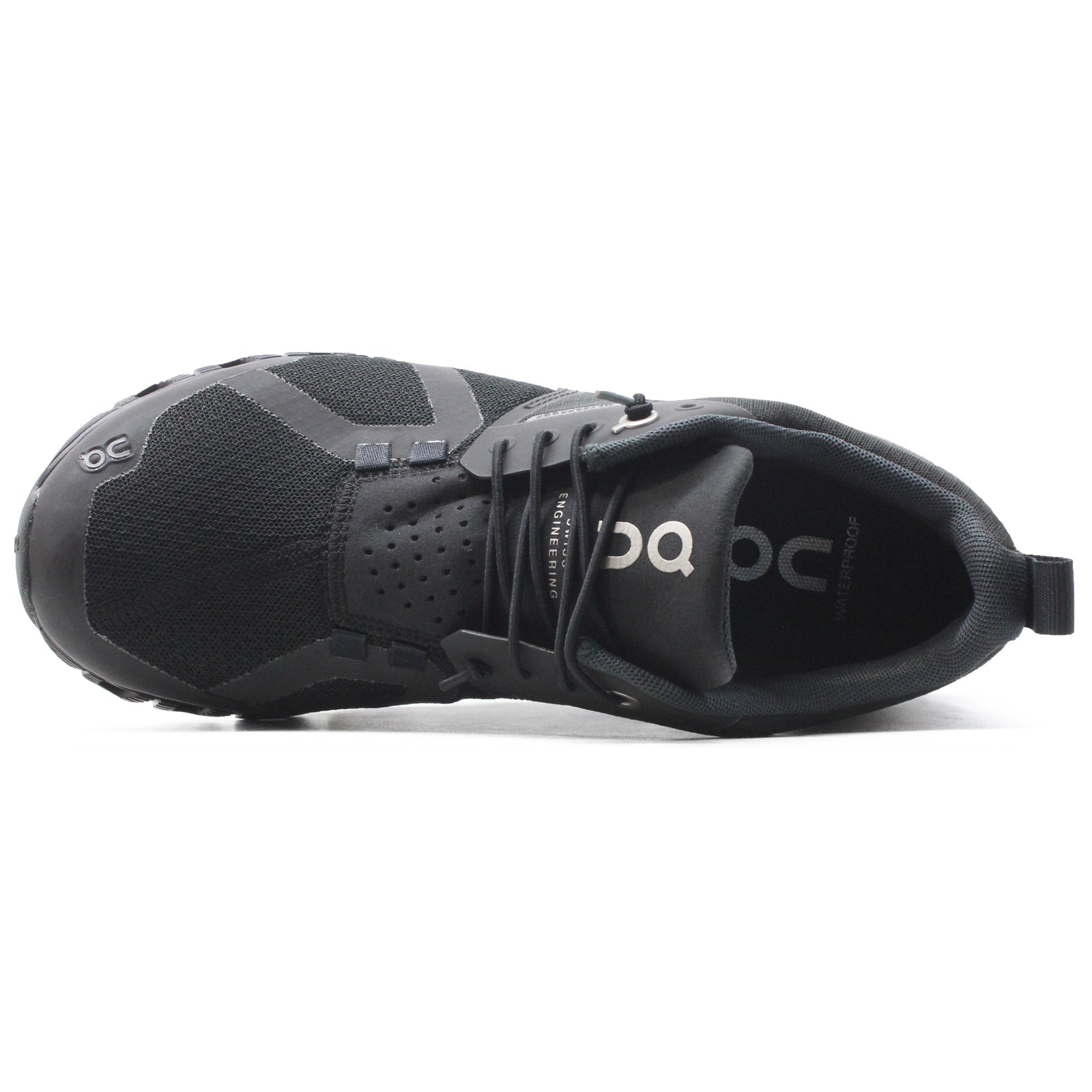 On Running Cloud Waterproof Textile Synthetic Womens Trainers#color_black lunar