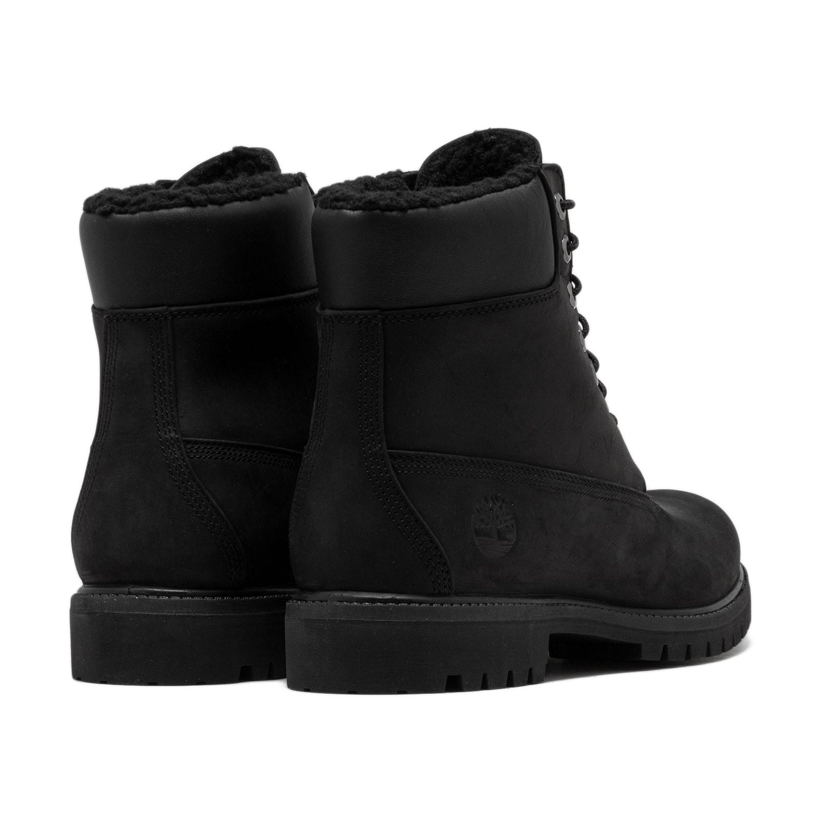 Timberland Premium Shearling Nubuck Women's Lace Up Black Boots