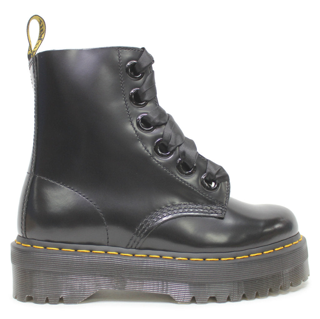 Dr. Martens Womens Boots Molly Casual Ankle Platform Leather - UK 4