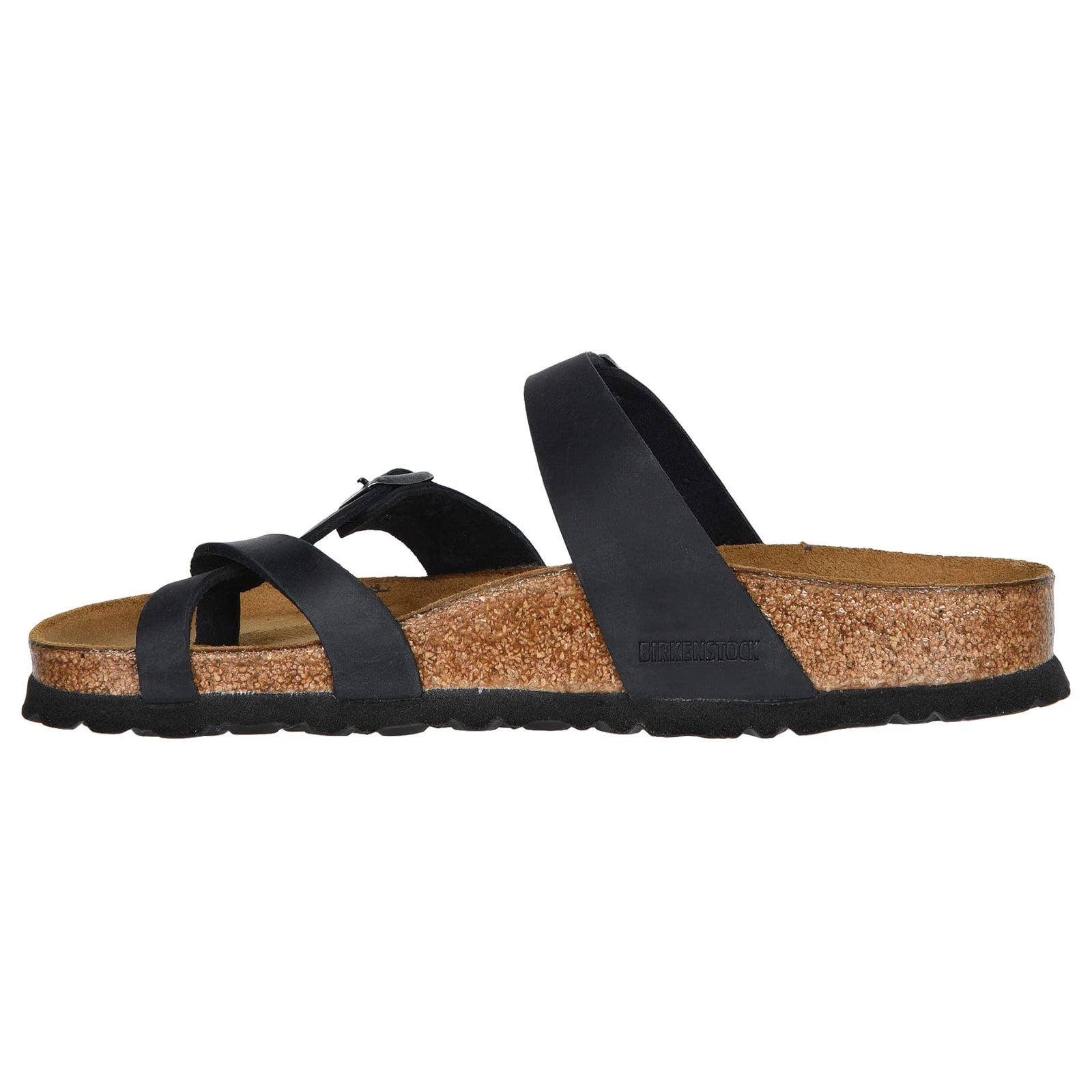 Birkenstock Mayari 171481 Oiled Leather Unisex Sandals - Black - 40#color_black