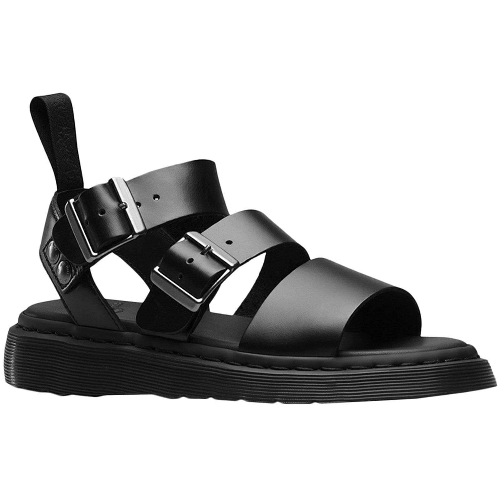 Dr. Martens Gryphon Brando Leather Unisex Sandals#color_black