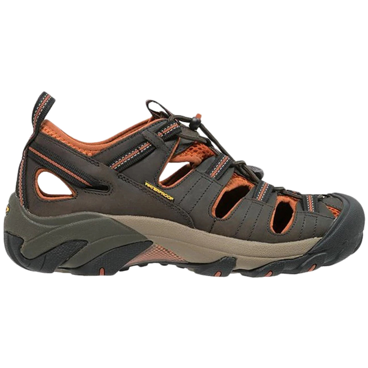 Keen Arroyo II Leather Textile Mens Shoes#color_black olive bombay brown