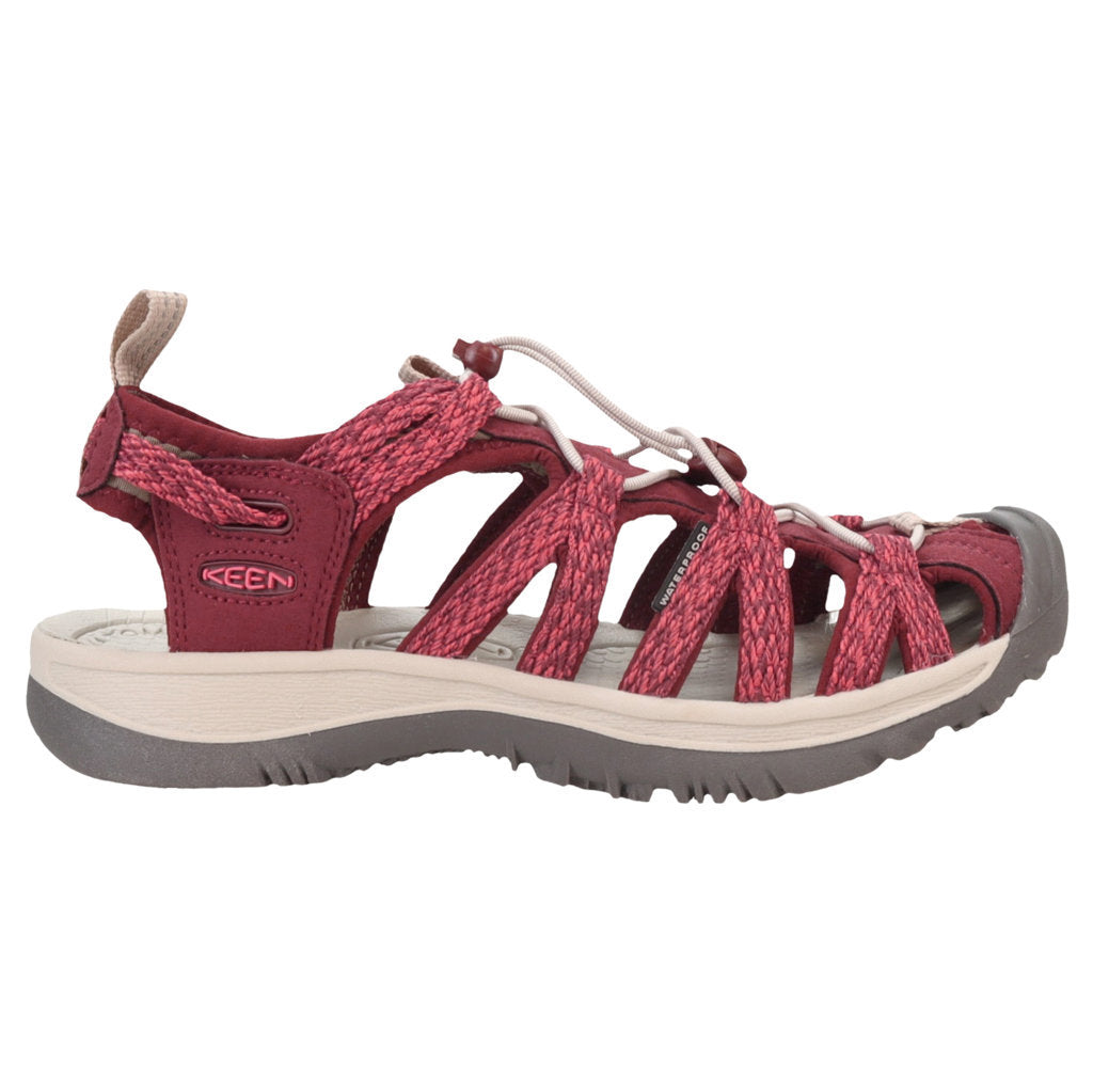 Keen Whisper Textile Womens Sandals#color_cayenne fired brick