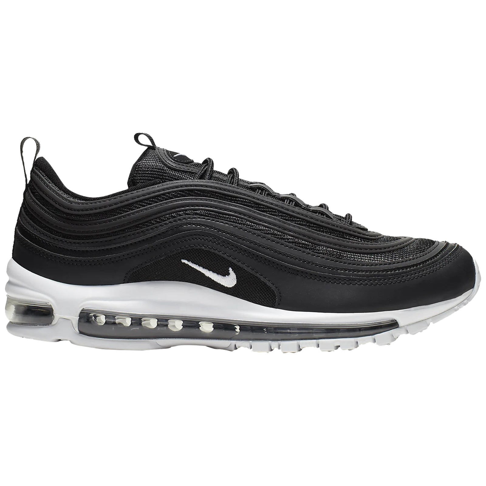 Nike Air Max 97 Textile Synthetic Mens Trainers#color_black white