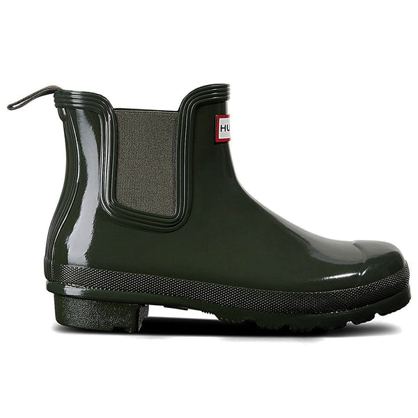 Hunter Men's Original Chelsea Rain Boots - Dark Olive Rubber Ankle Boots, Size 10 US - View #5