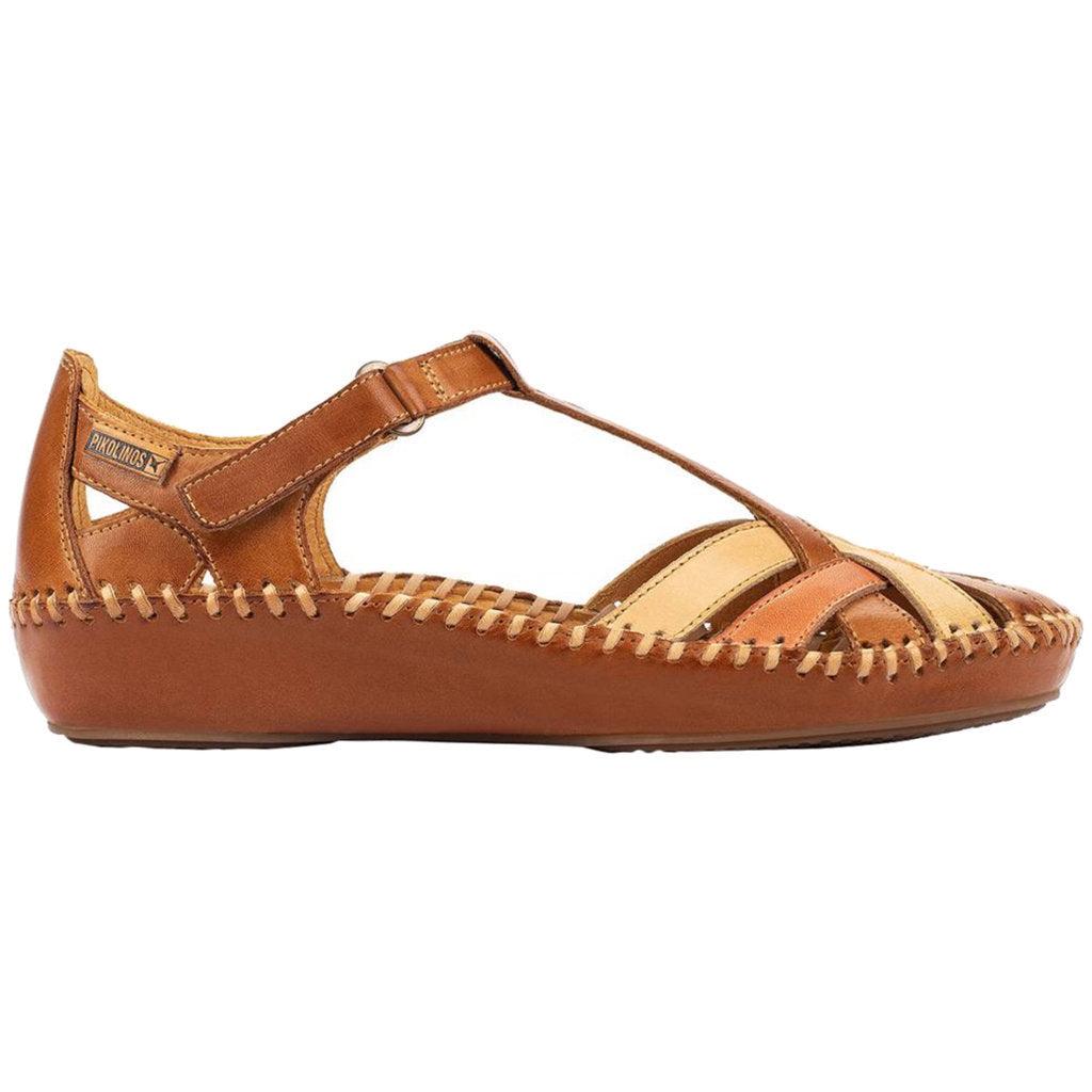Pikolinos Puerto Vallarta 655-0732C5 Leather Womens Sandals#color_brandy-bl