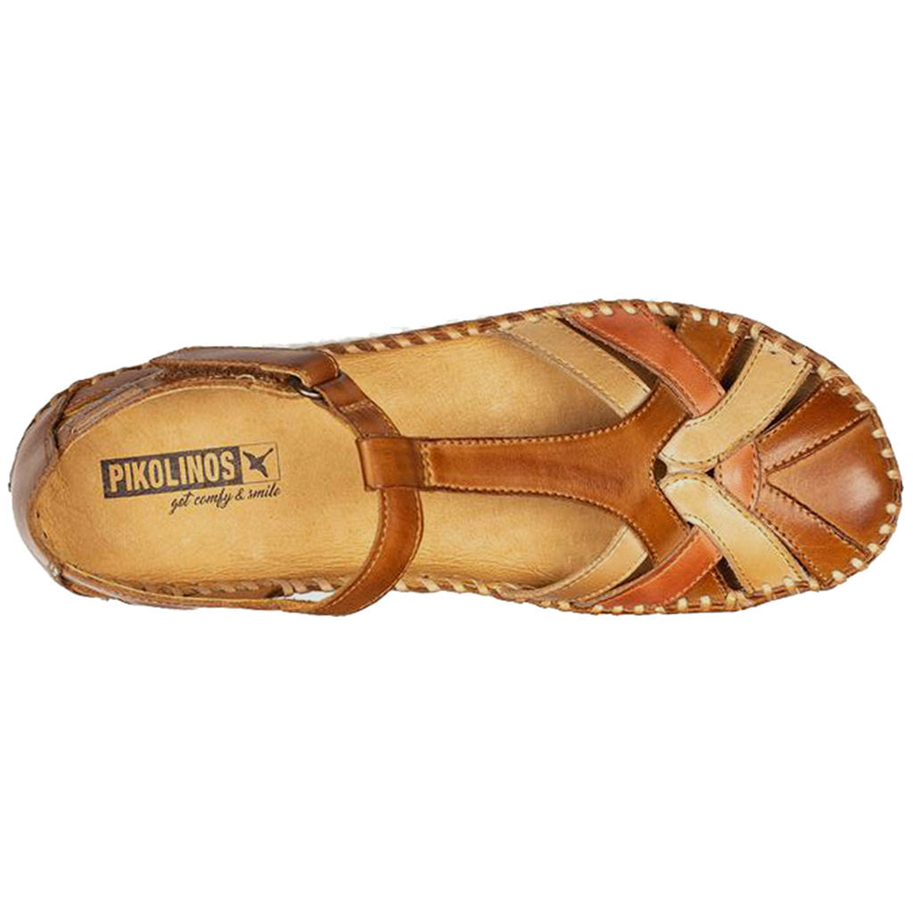 Pikolinos Puerto Vallarta 655-0732C5 Leather Womens Sandals#color_brandy-bl
