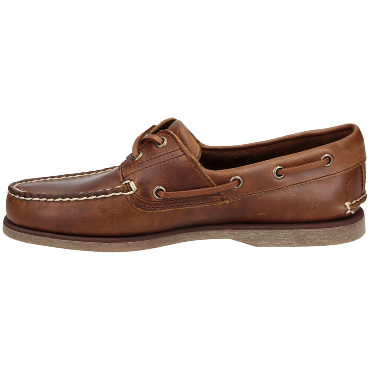 Timberland Classic Boat 2 Eye Leather Mens Shoes#color_medium brown