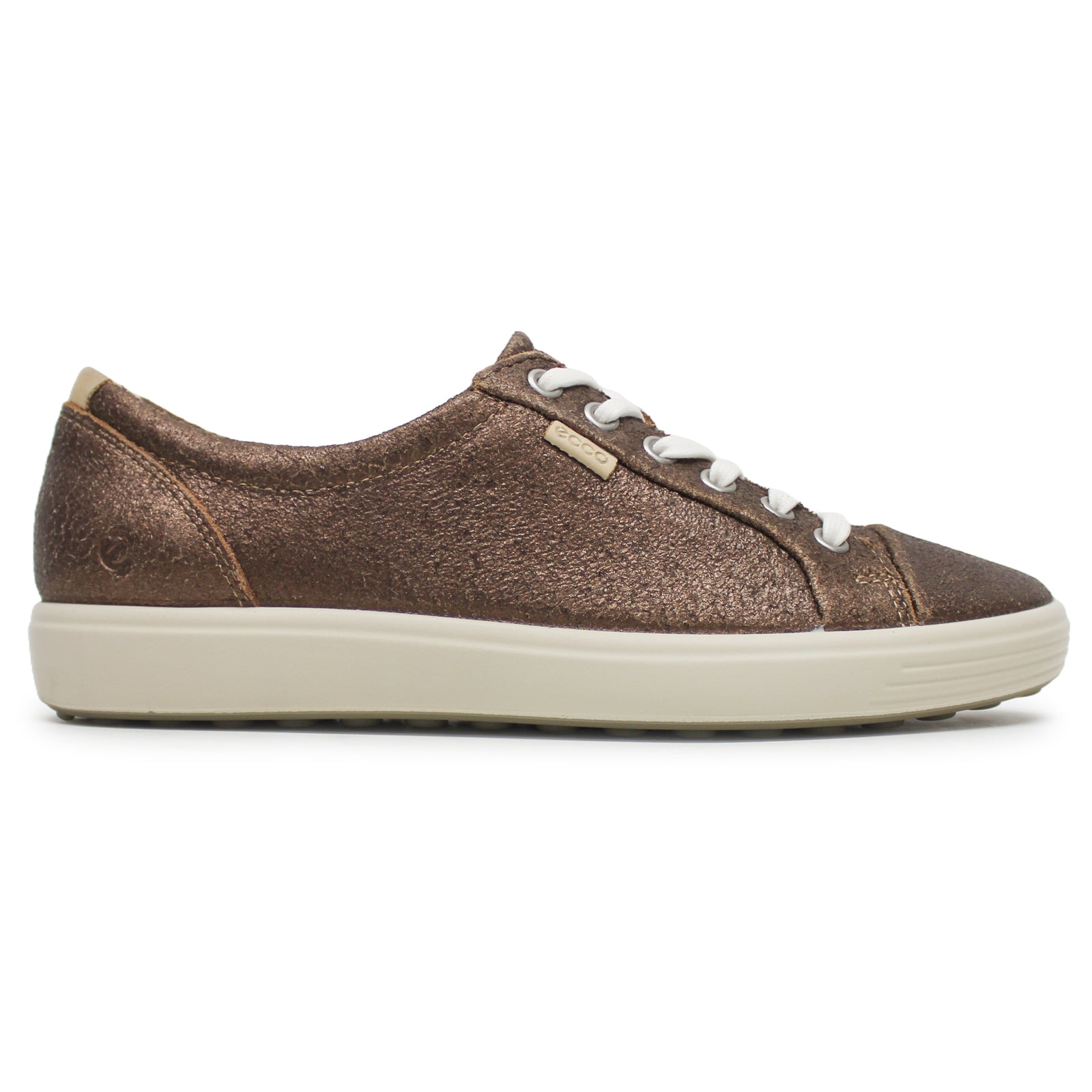 Ecco Soft 7 430003 Leather Womens Trainers#color_bronze antique