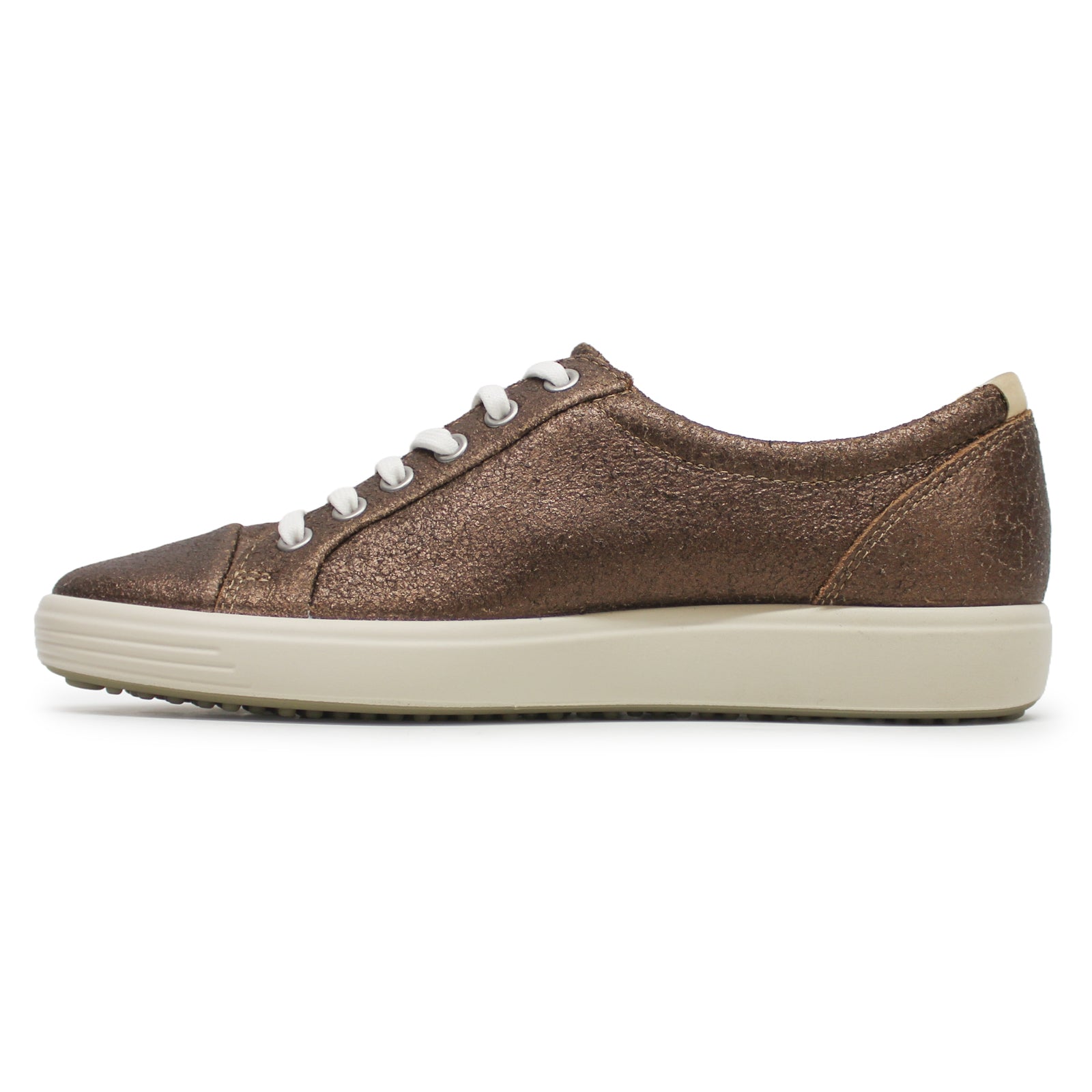 Ecco Soft 7 430003 Leather Womens Trainers#color_bronze antique