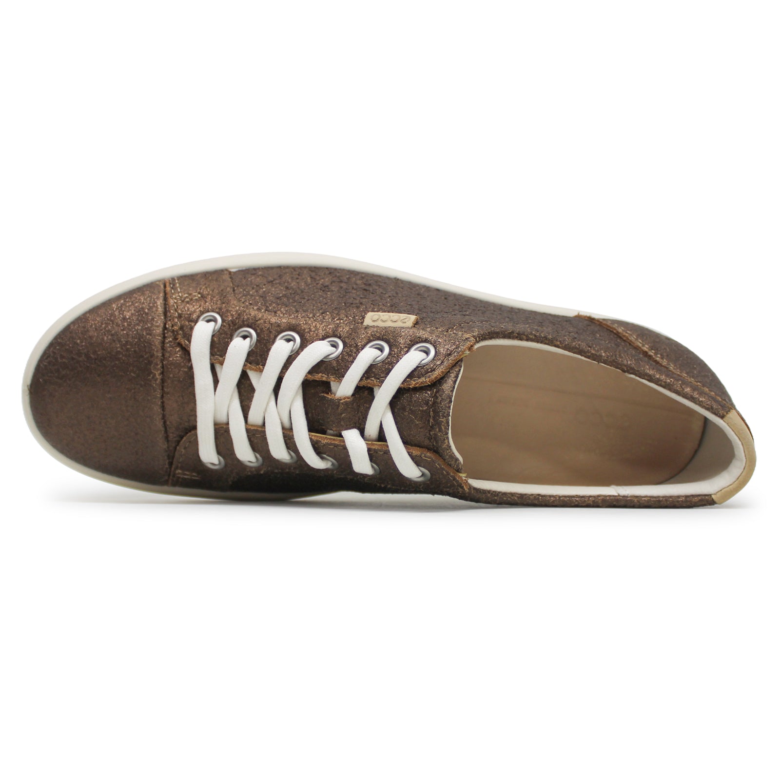 Ecco Soft 7 430003 Leather Womens Trainers#color_bronze antique