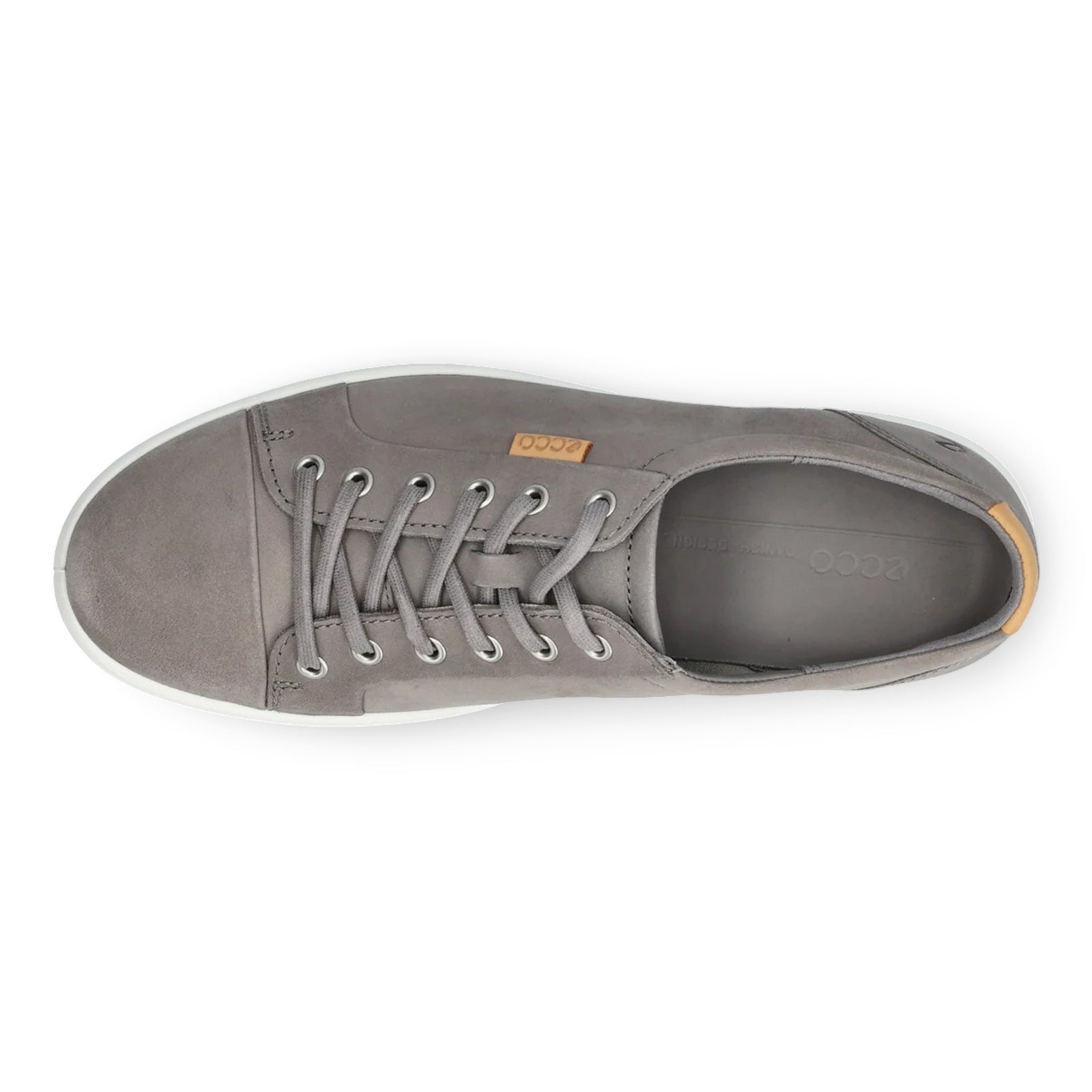 Ecco Soft 7 430004 Leather Mens Trainers#color_steel