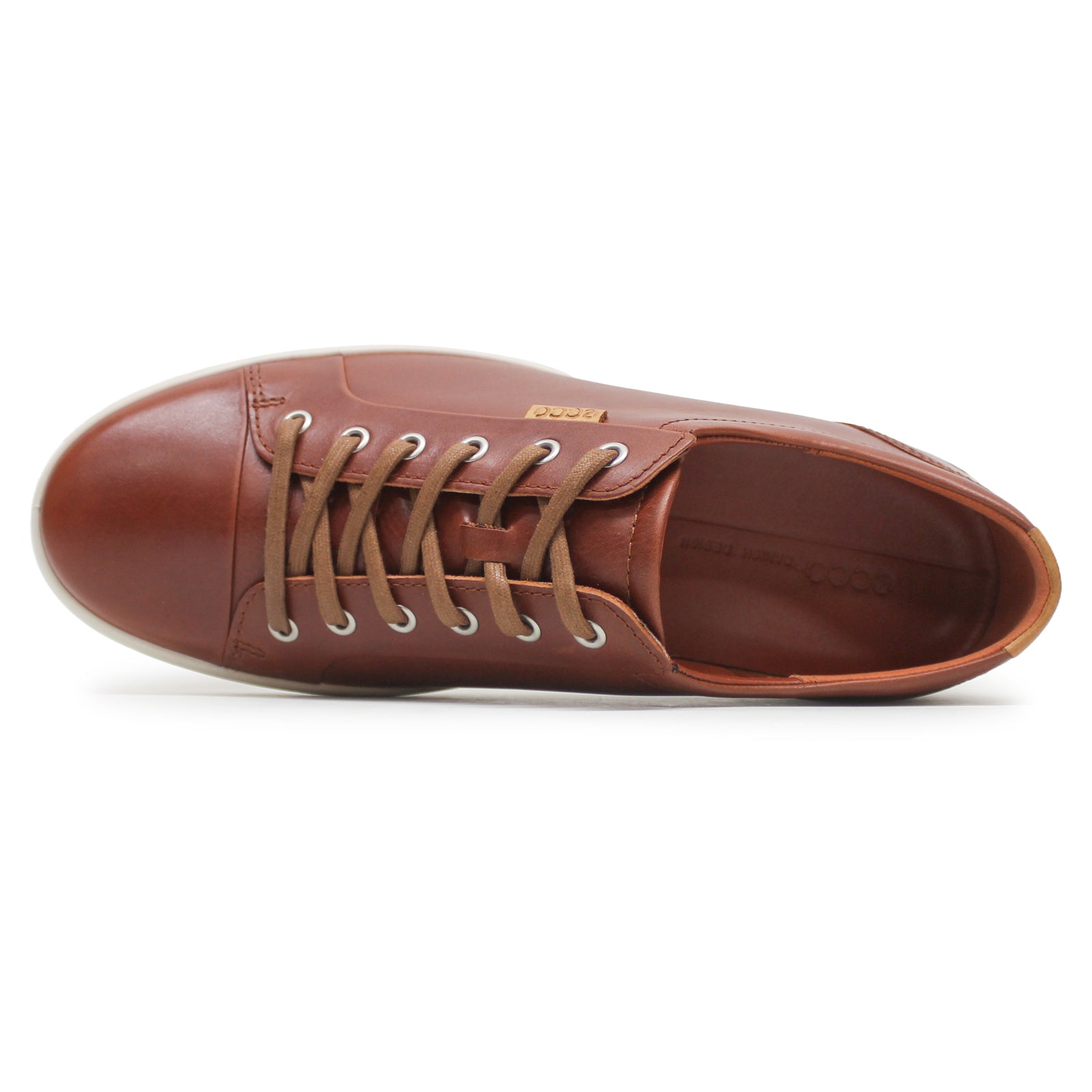 Ecco Soft 7 430004 Leather Mens Trainers#color_cognac